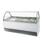 MILLENNIUM LX24 24 x Napoli Pan White Curved Glass Ice Cream Display Freezer