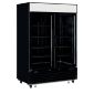 LGF5000 BLACK 1108 Ltr Upright Double Hinged Glass Door Black Display Freezer