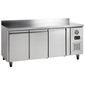 Gastro-Line GF73 417 Ltr 3 Door Stainless Steel Freezer Prep Counter With Upstand