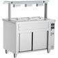 MVV711 1105mm Wide Ambient Cupboard With Wet Heat Bain Marie Top & Sneeze Guard