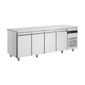 SL9999-HC 479 Ltr 4 Door Stainless Steel Slimline Refrigerated Prep Counter