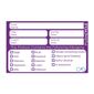 DC458 Reusable Purple Allergen Labels (Pack of 20)