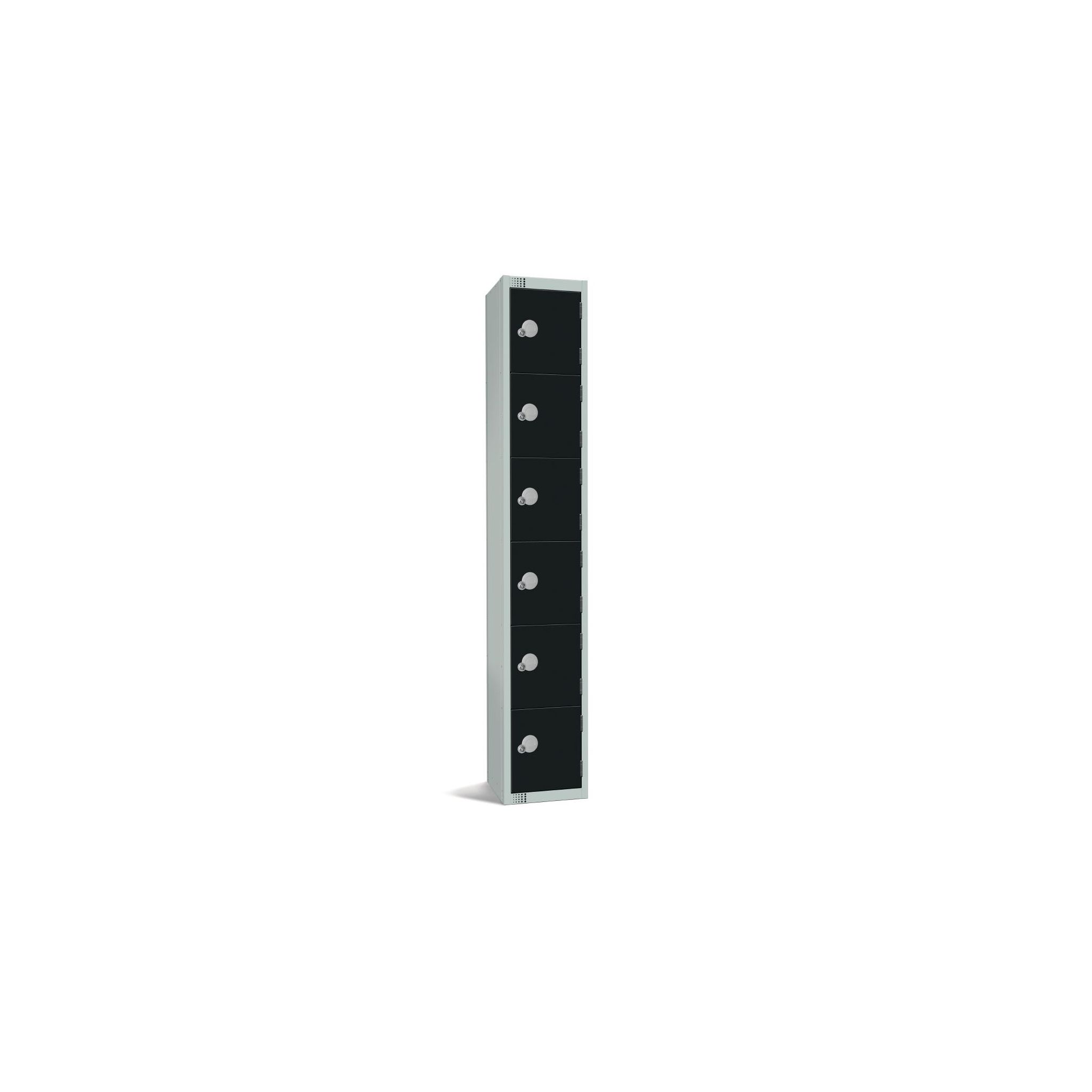 Elite Lockers GR675-CN Six Door Coin Return Locker Black