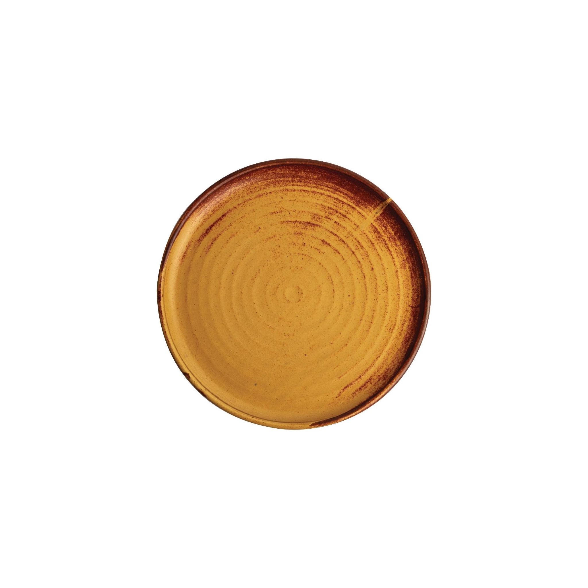 Olympia Canvas FA310 Small Rim Round Plate Sienna Rust 265mm (Pack of 6)
