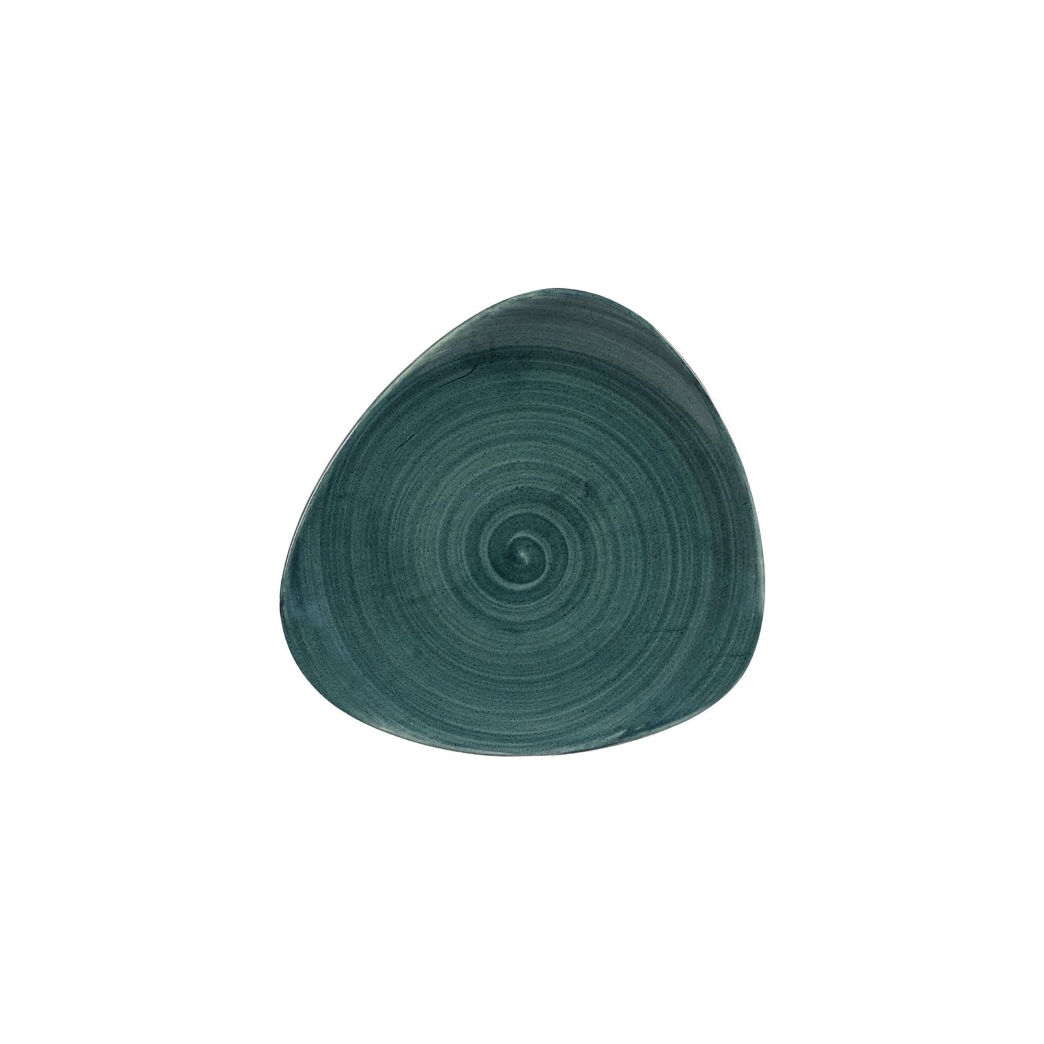 Churchill Stonecast Patina FA595 Triangular Plates Rustic Teal 229mm (Pack of 12)