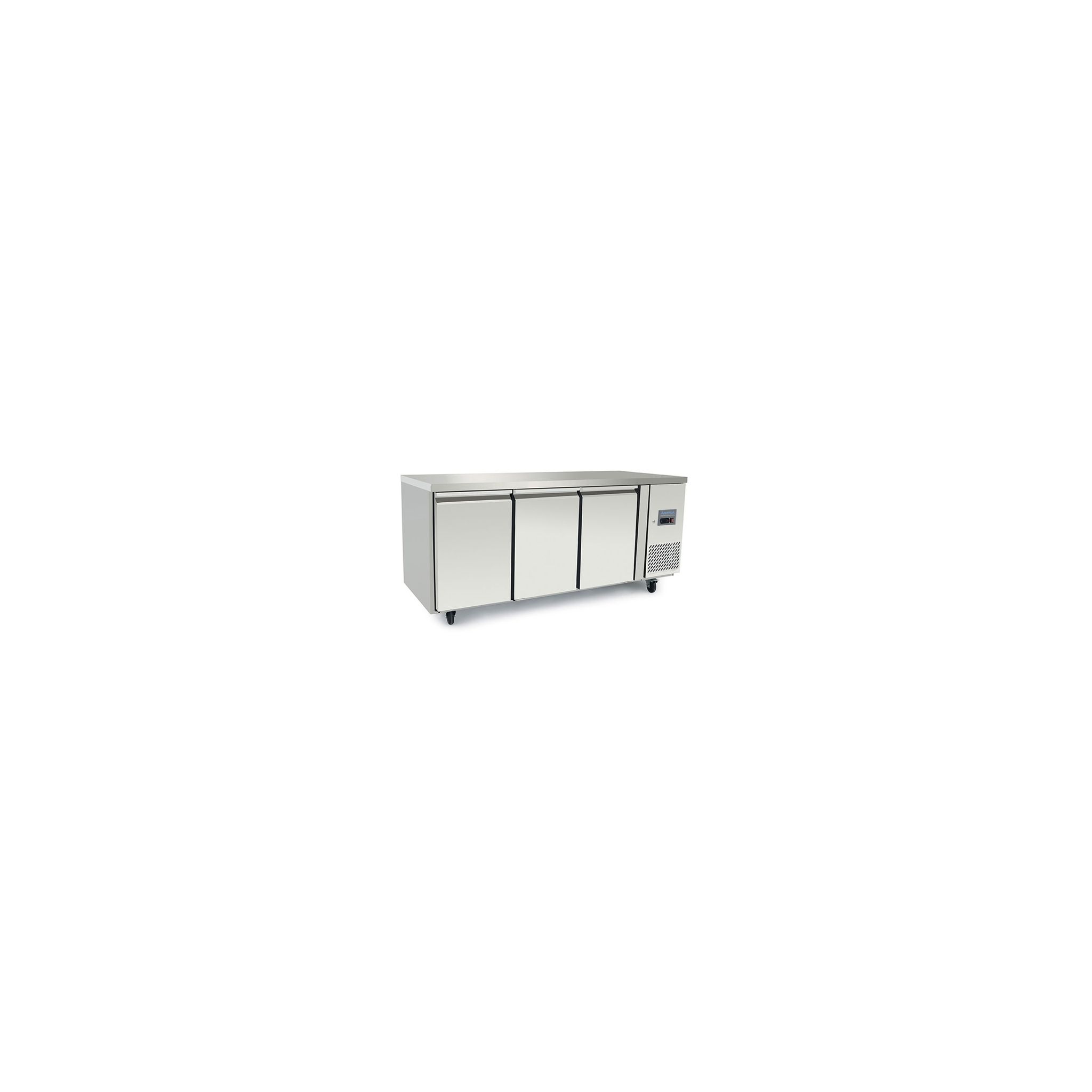 Arctica HED497 Medium Duty 420 Ltr 3 Door Stainless Steel Refrigerated Prep Counter