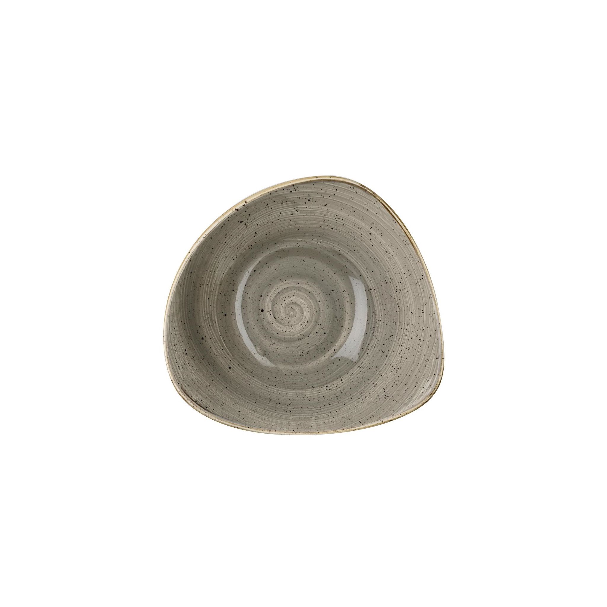 Churchill Stonecast DK559 Triangle Bowls Peppercorn Grey 265mm (Pack of 12)