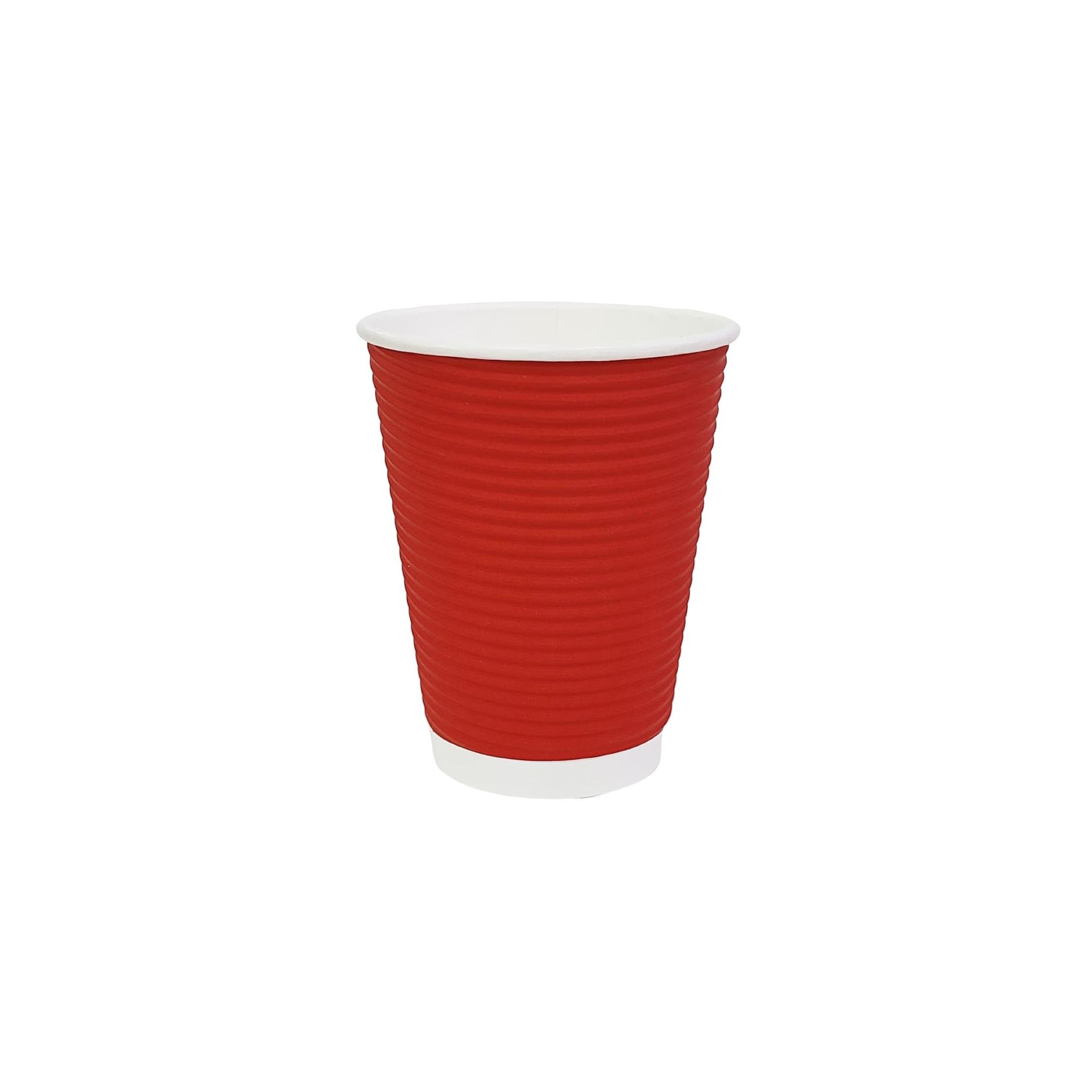 Fiesta Recyclable GP428 Ripple Wall Coffee Cups Red 340ml (Pack of 500)