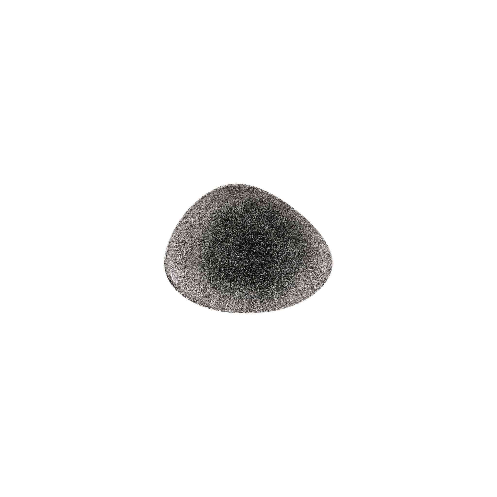 Churchill Studio Prints Raku DW416 Triangular Plates Quartz Black 260mm (Pack of 12)