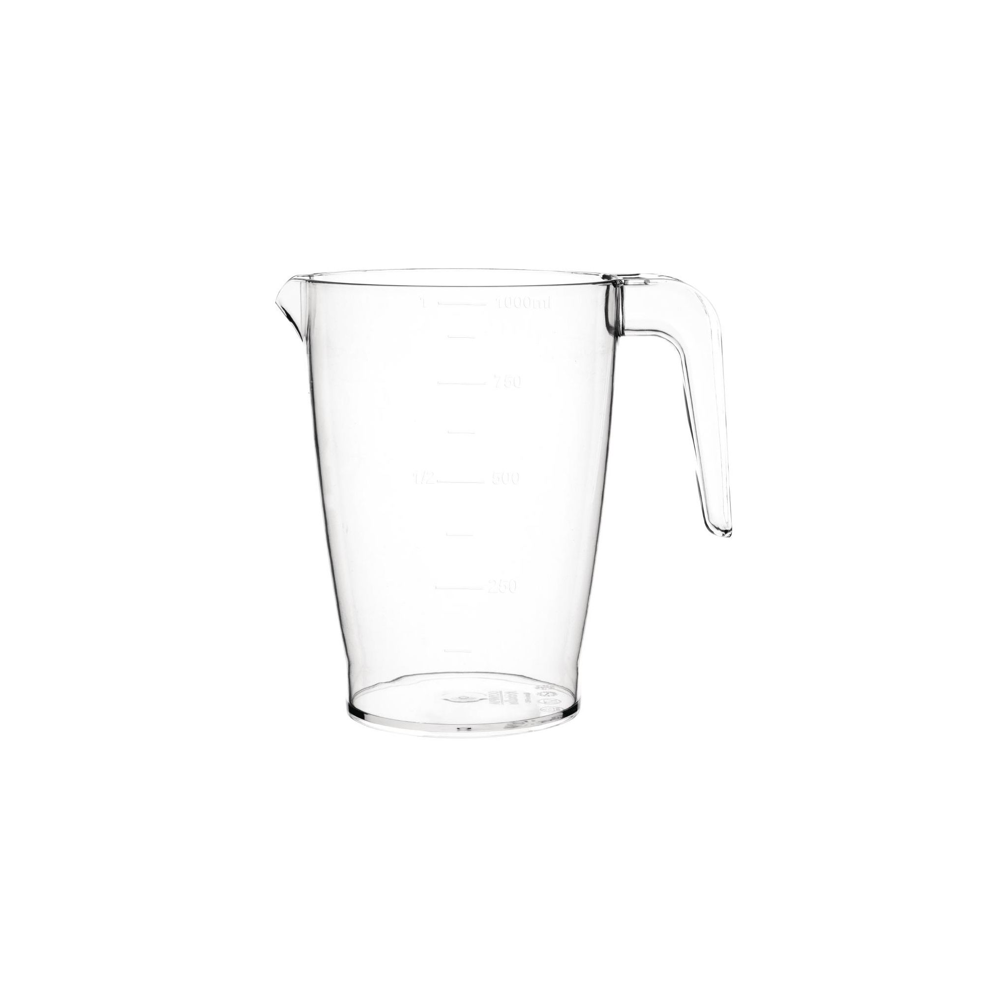 Olympia Kristallon FB890 Polycarbonate Stacking Jug Clear1Ltr