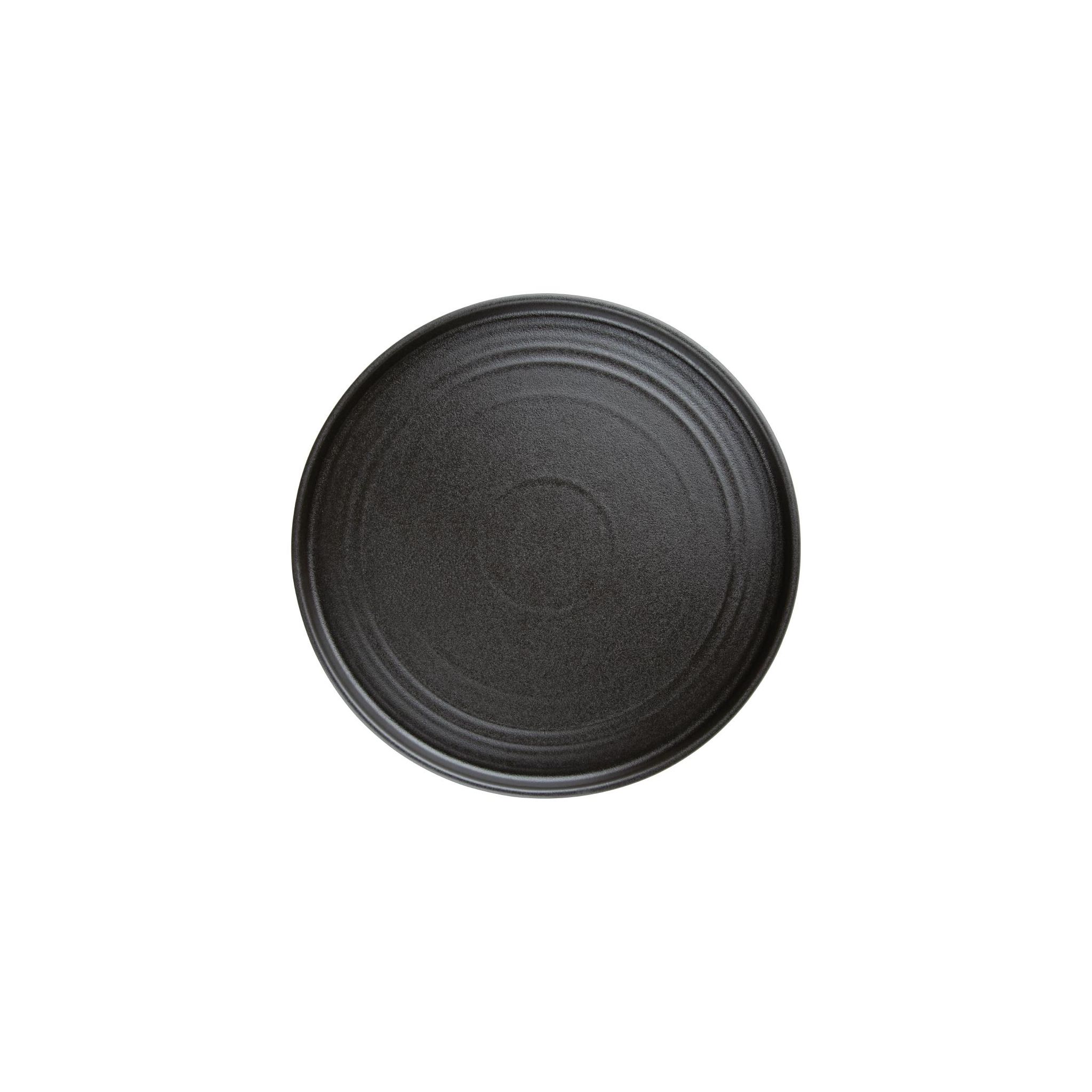 Olympia Cavolo FD910 Flat Round Plates Textured Black 270mm (Pack of 4)