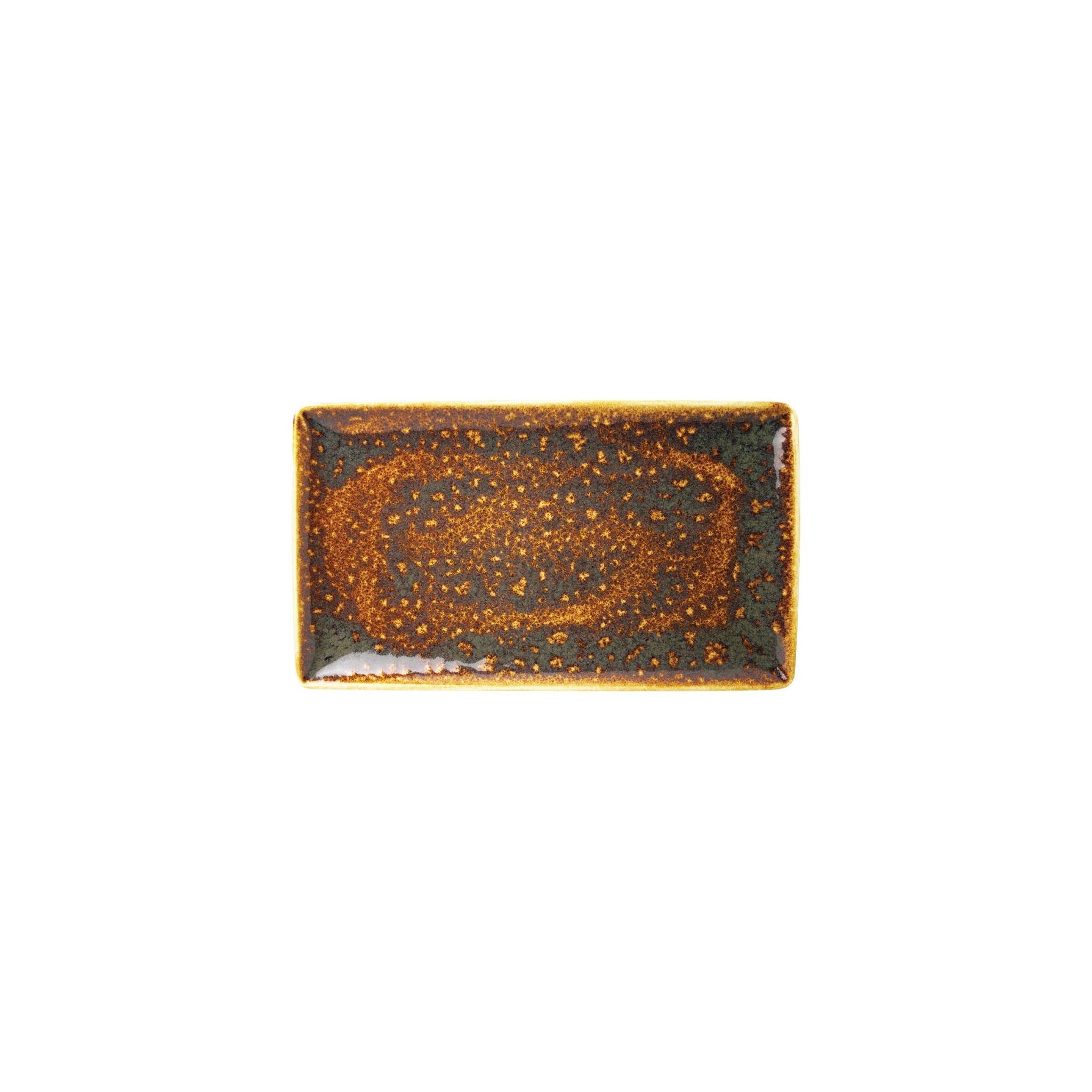 Steelite Vesuvius VV1843 Rectangle Three Amber 330 x 190mm (Pack of 12)