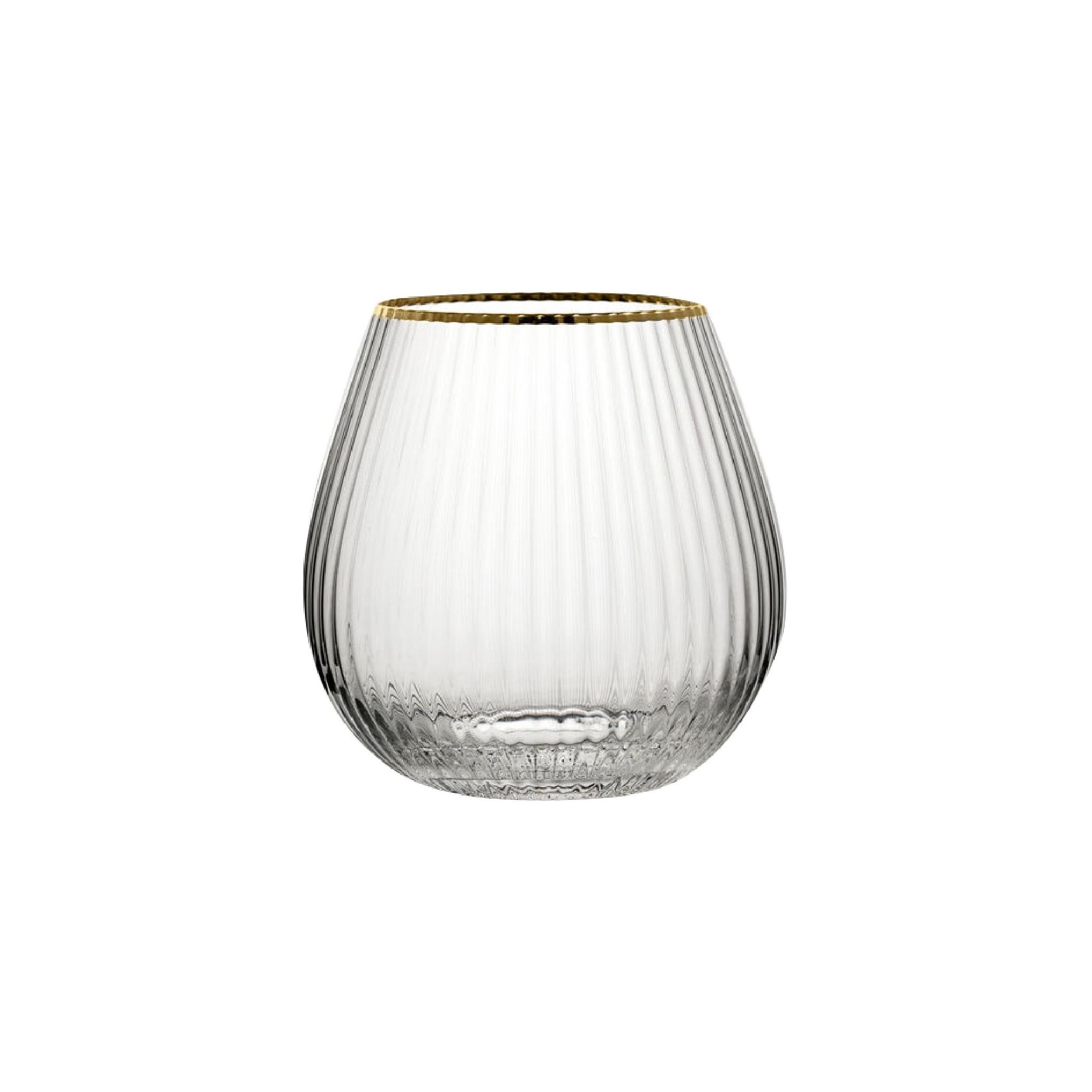 Utopia Hayworth CZ044 Stemless Gin Glasses Gold Rim 650ml (Pack of 6)