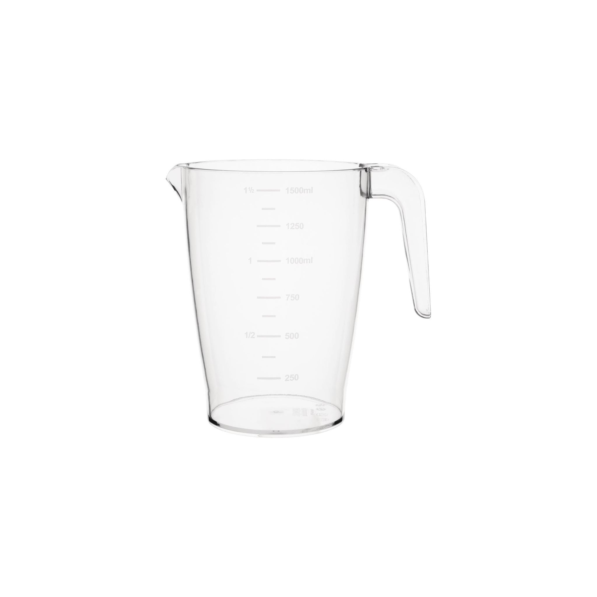 Olympia Kristallon FB892 Polycarbonate Stacking Jug Clear 1.5Ltr