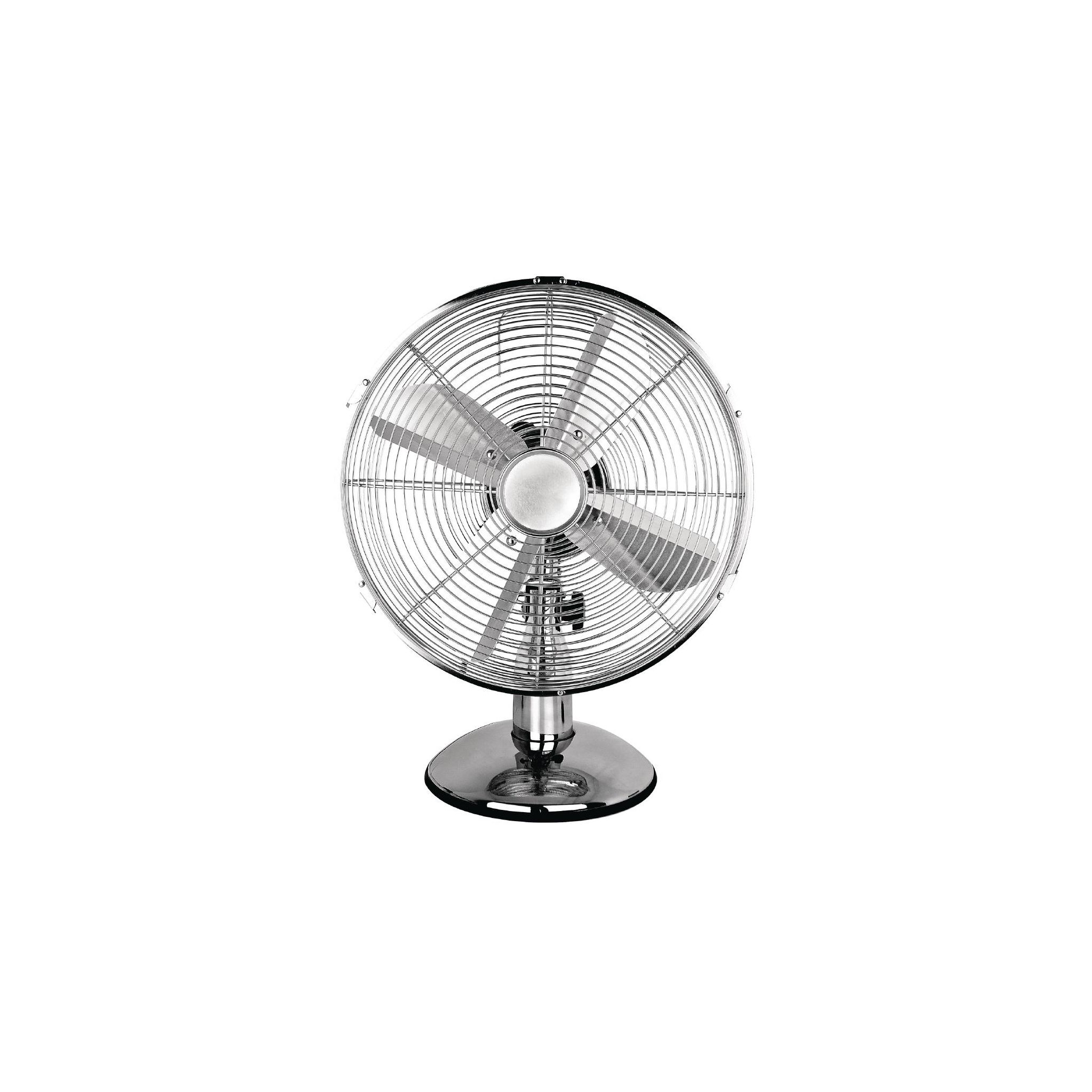 Status CR221 12" Oscillating Chrome Desktop Fan