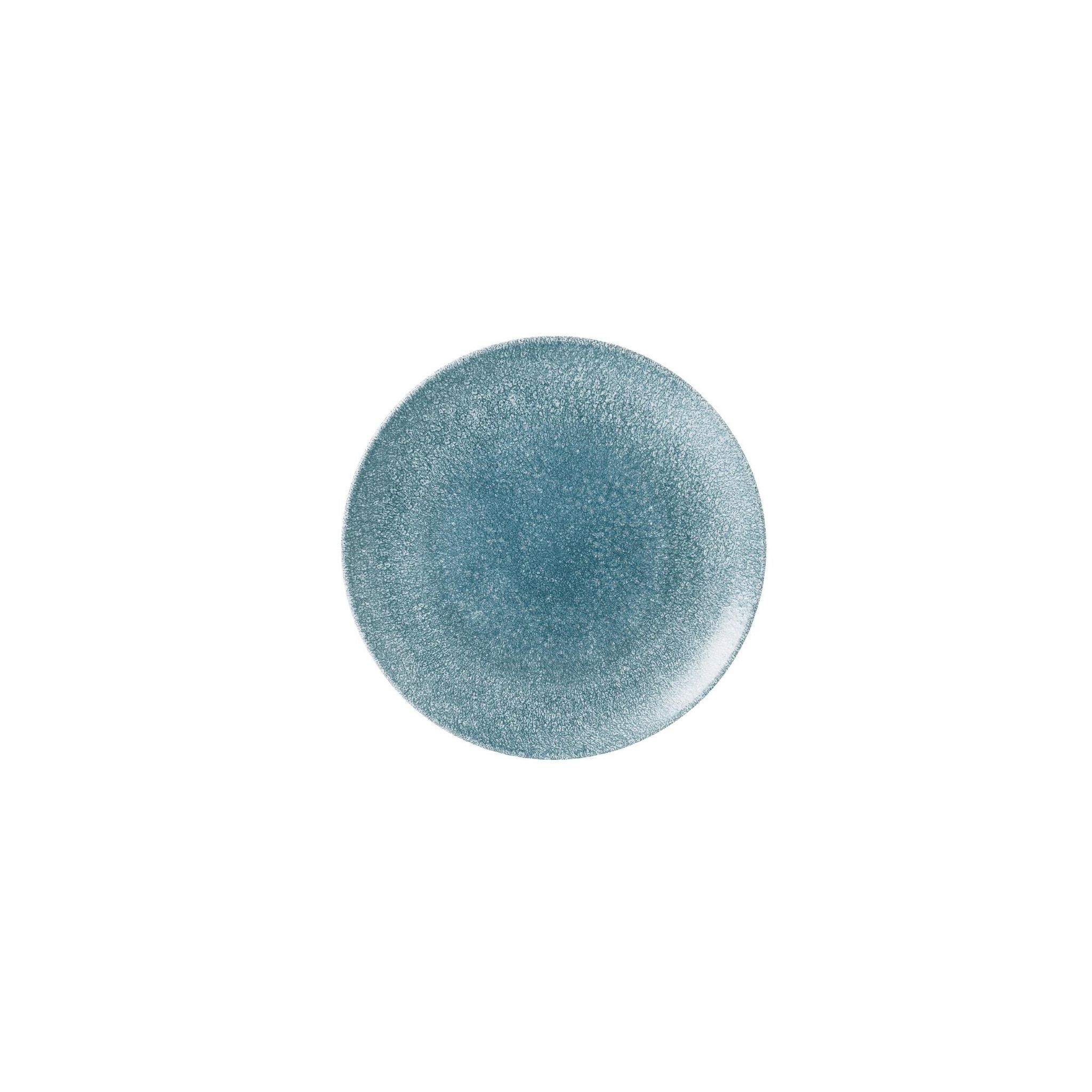 Churchill Studio Prints Raku DE882 Large Round Coupe Plates Topaz Blue 288mm (Pack of 12)