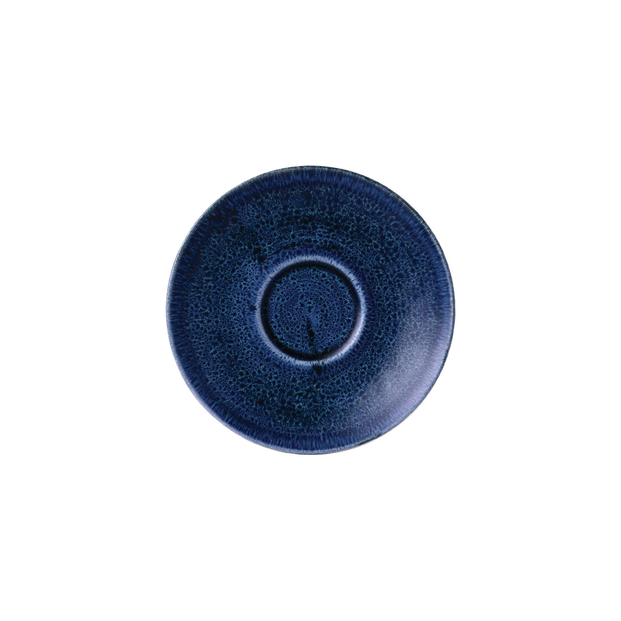 Churchill Stonecast Plume FJ958 Ultramarine Espresso Saucers 4 1/2 " (Pack of 12)
