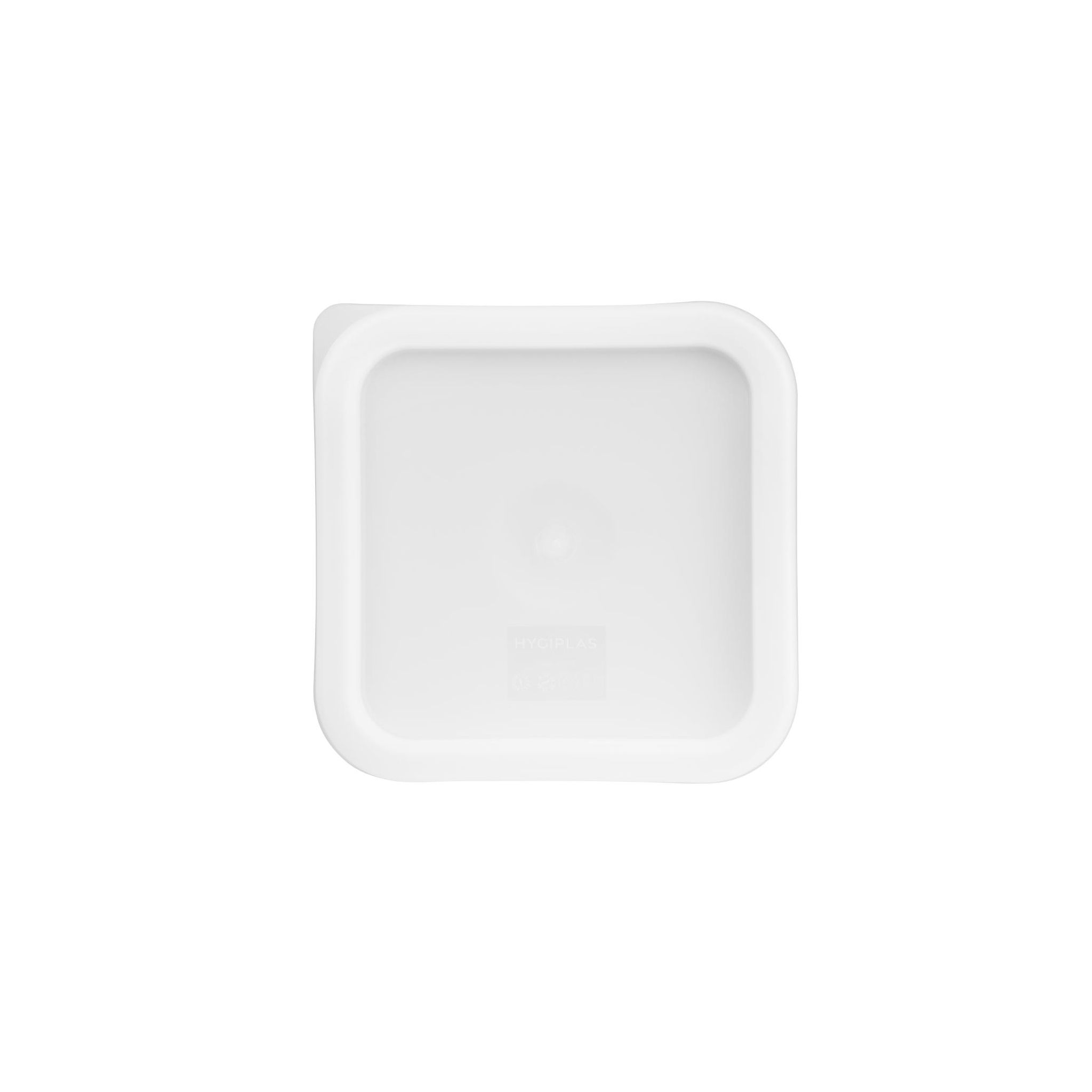 Hygiplas CF049 Polyethylene Square Food Measuring Container Lid White Small