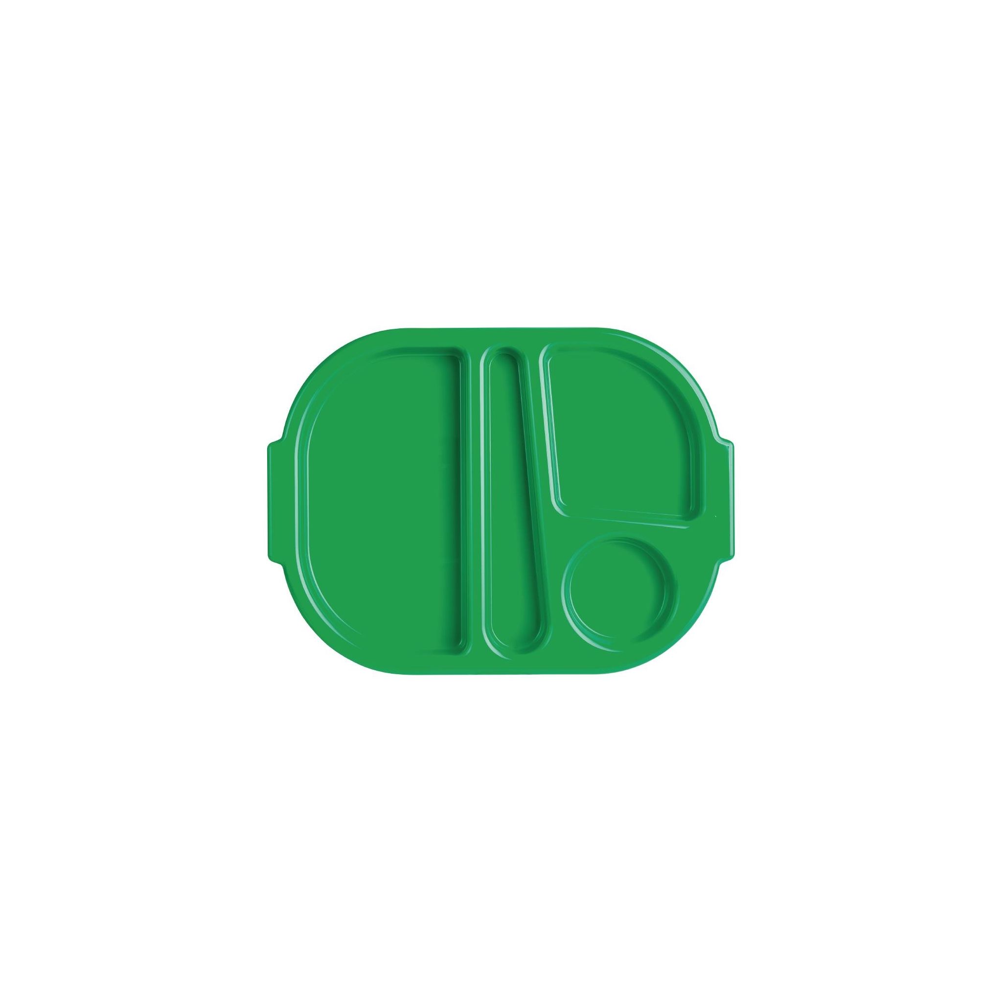 Olympia Kristallon U040 Large Polycarbonate Compartment Food Trays Green 374.5mm