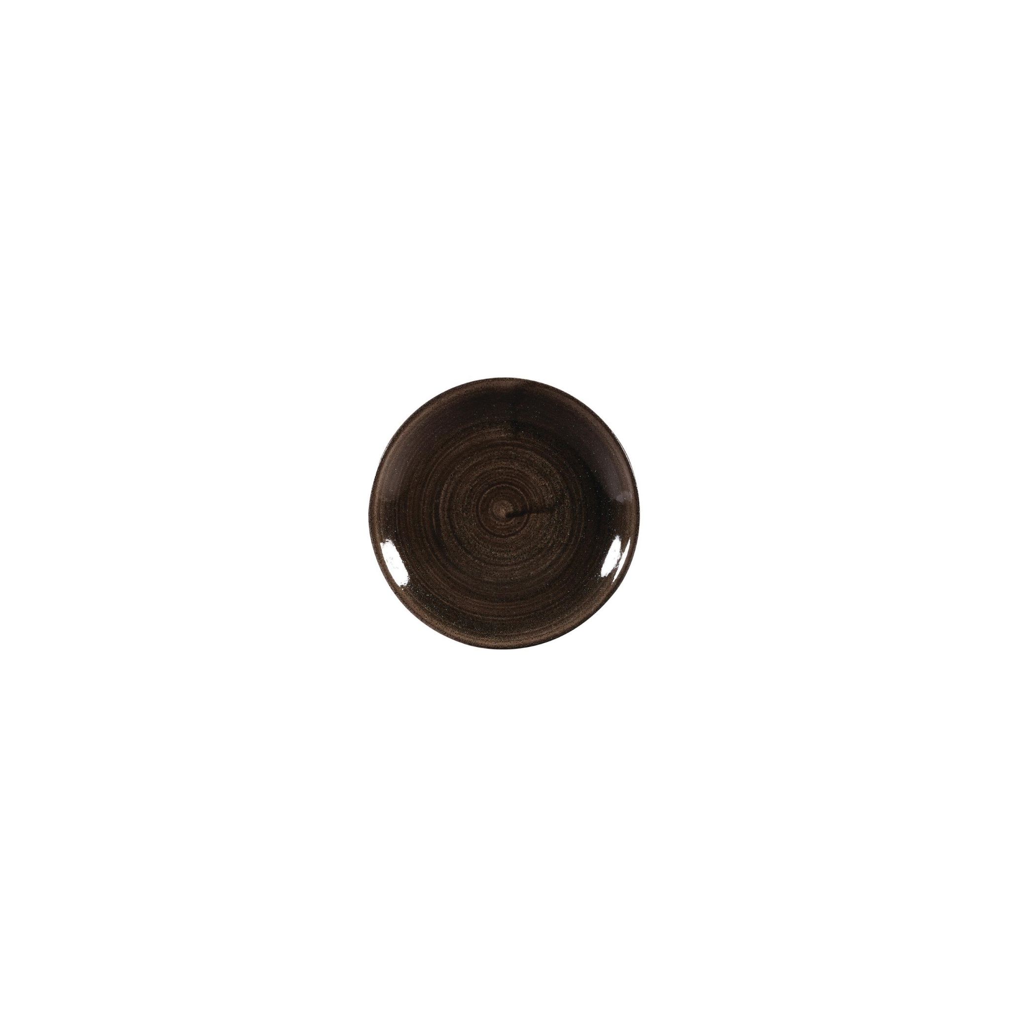 Churchill Stonecast Patina DR653 Coupe Plates Black 165mm (Pack of 12)
