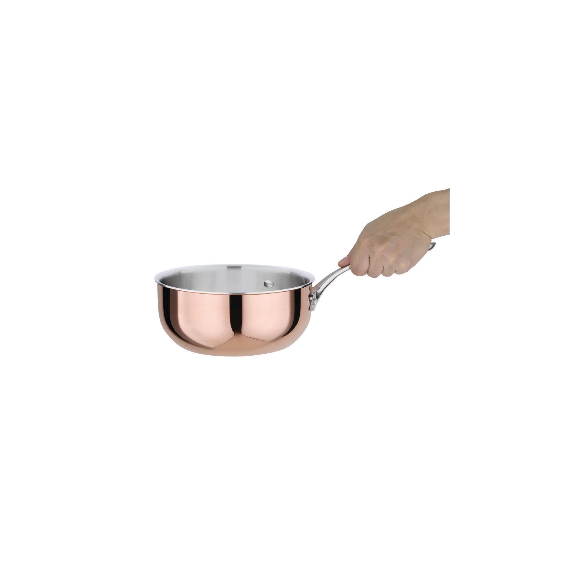 Vogue CM677 Copper Tri Wall Flared Saute Pan 200mm