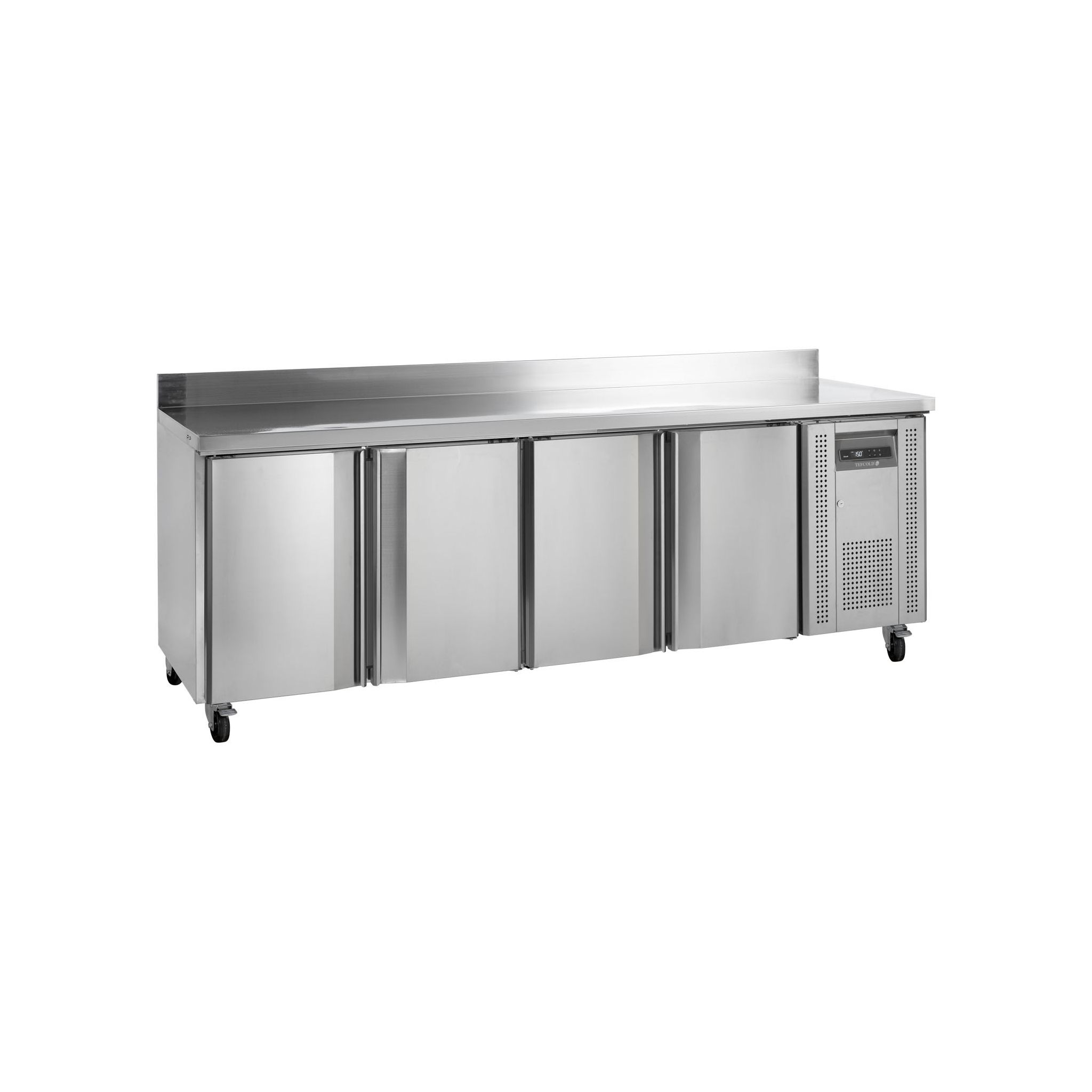 Tefcold CK7410 553 Ltr 4 Door Stainless Steel Refrigerated Prep Counter With Upstand