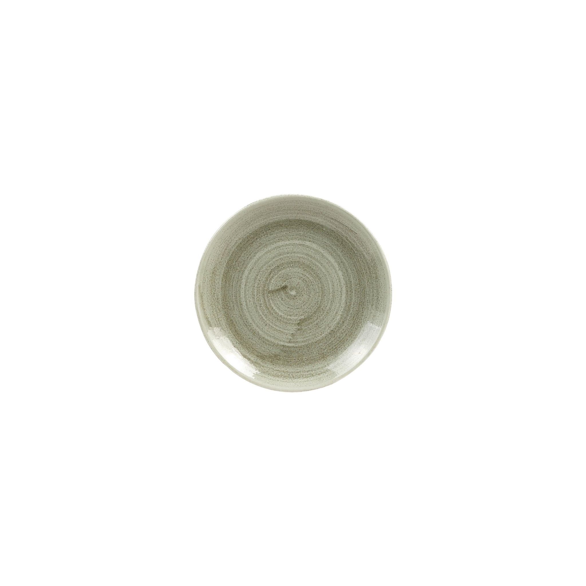 Churchill Stonecast Patina HC809 Antique Round Coupe Plates Green 165mm (Pack of 12)