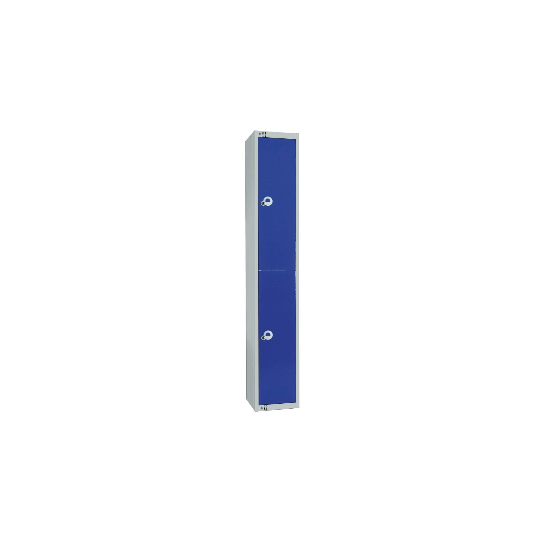 Elite Lockers W945-CLS Double Door Manual Combination Locker Blue with Sloping Top