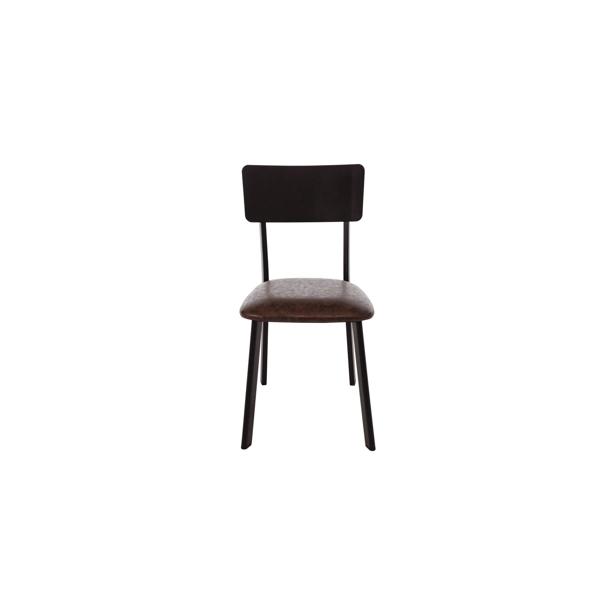 Bolero DR301 Metal & PU Side Chair Vintage Mocha (Pack of 4)