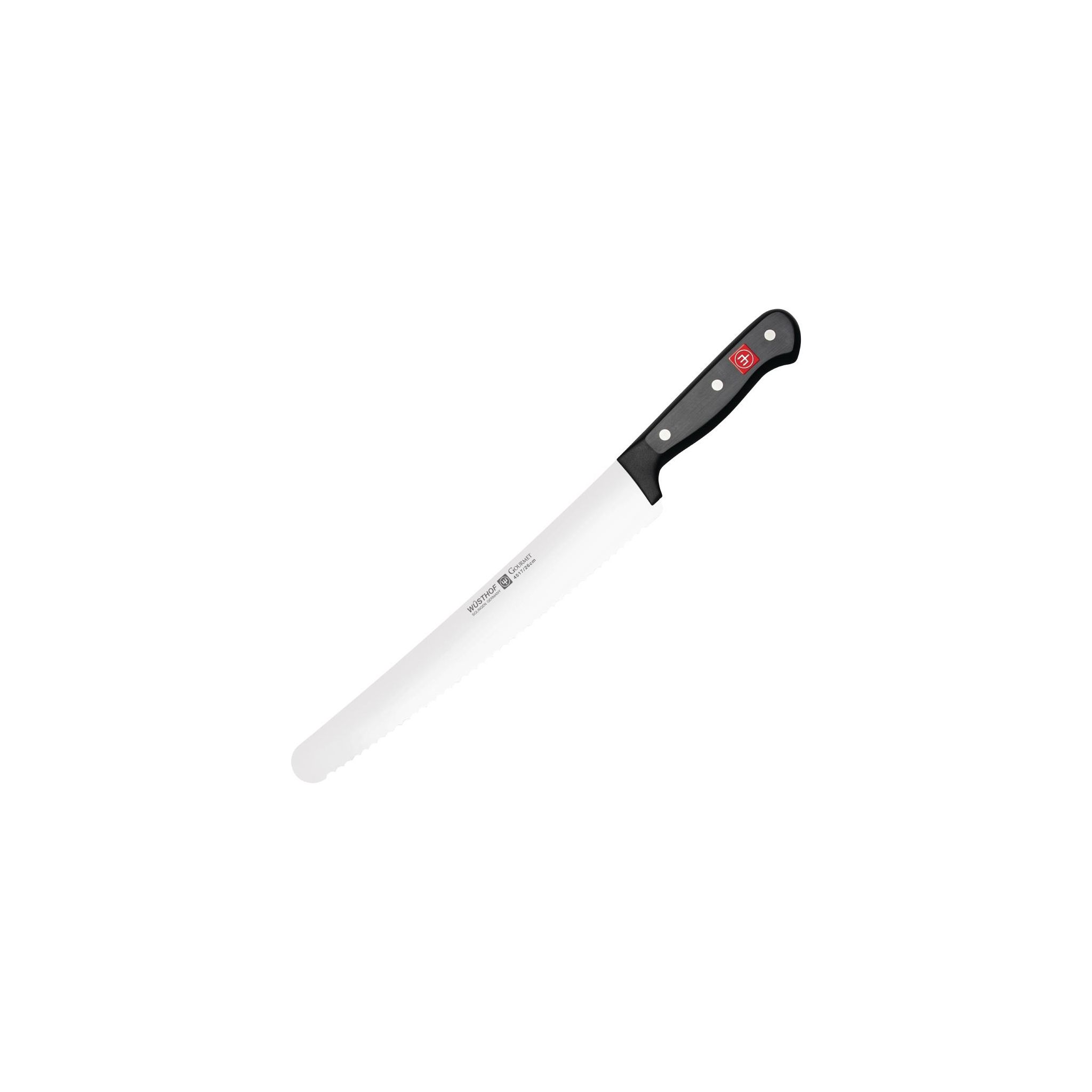 Wusthof Knives FE194 Gourmet Serrated Pastry Knife Black 10"