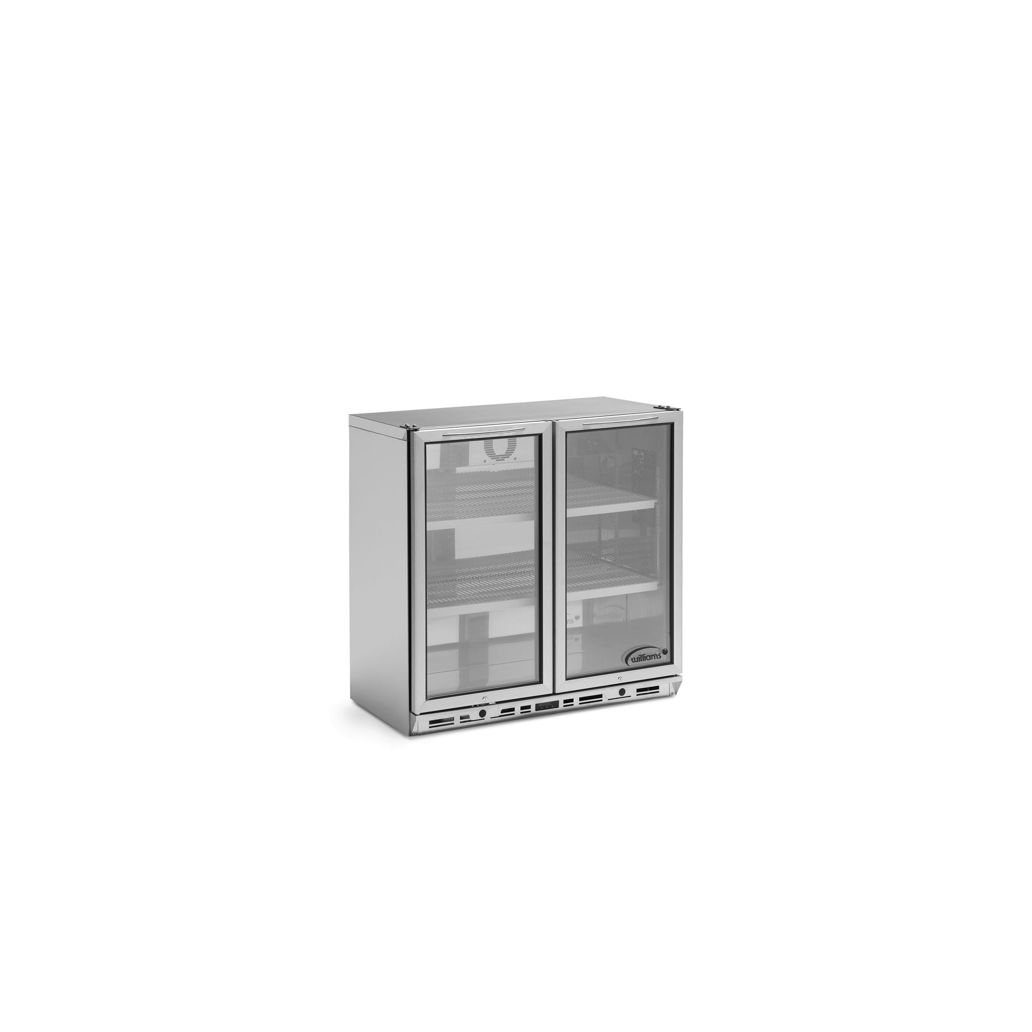 Williams BC2SS Undercounter Double Hinged Glass Door Stainless Steel Back Bar Bottle Cooler
