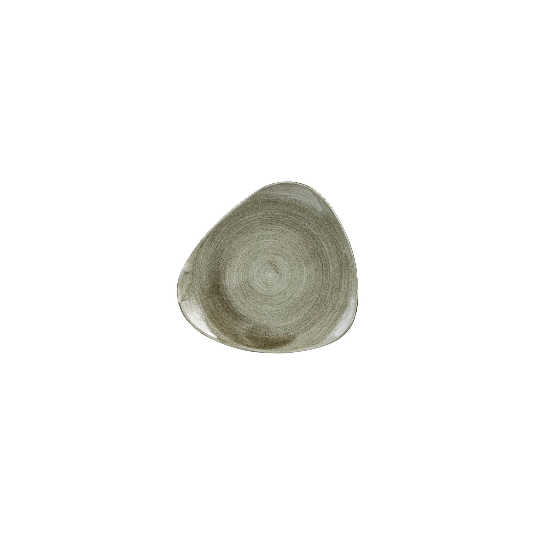 Churchill Stonecast Patina HC812 Antique Round Triangle Plates Green 311mm (Pack of 6)