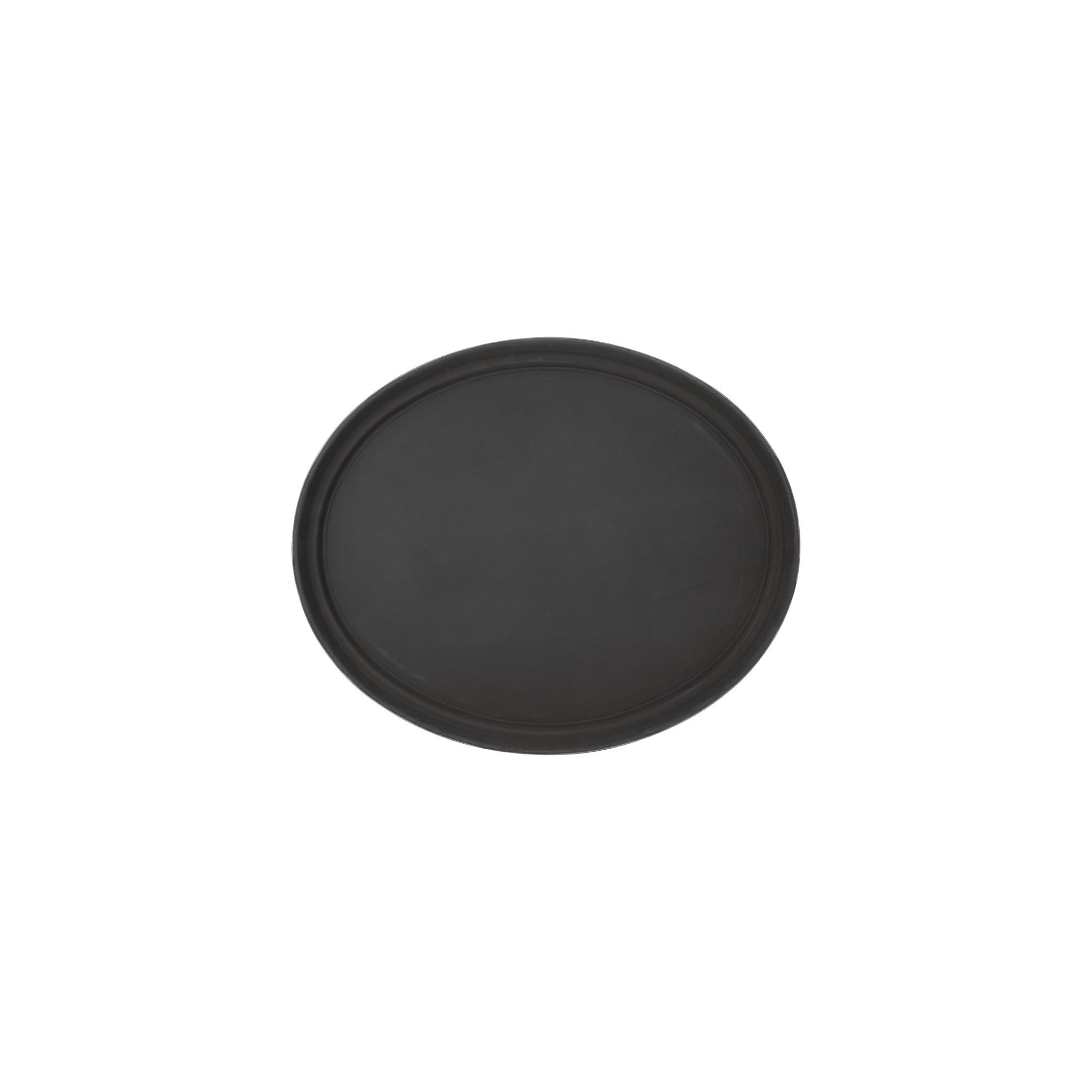 Olympia Kristallon C162 Polypropylene Oval Non-Slip Tray Black 685mm