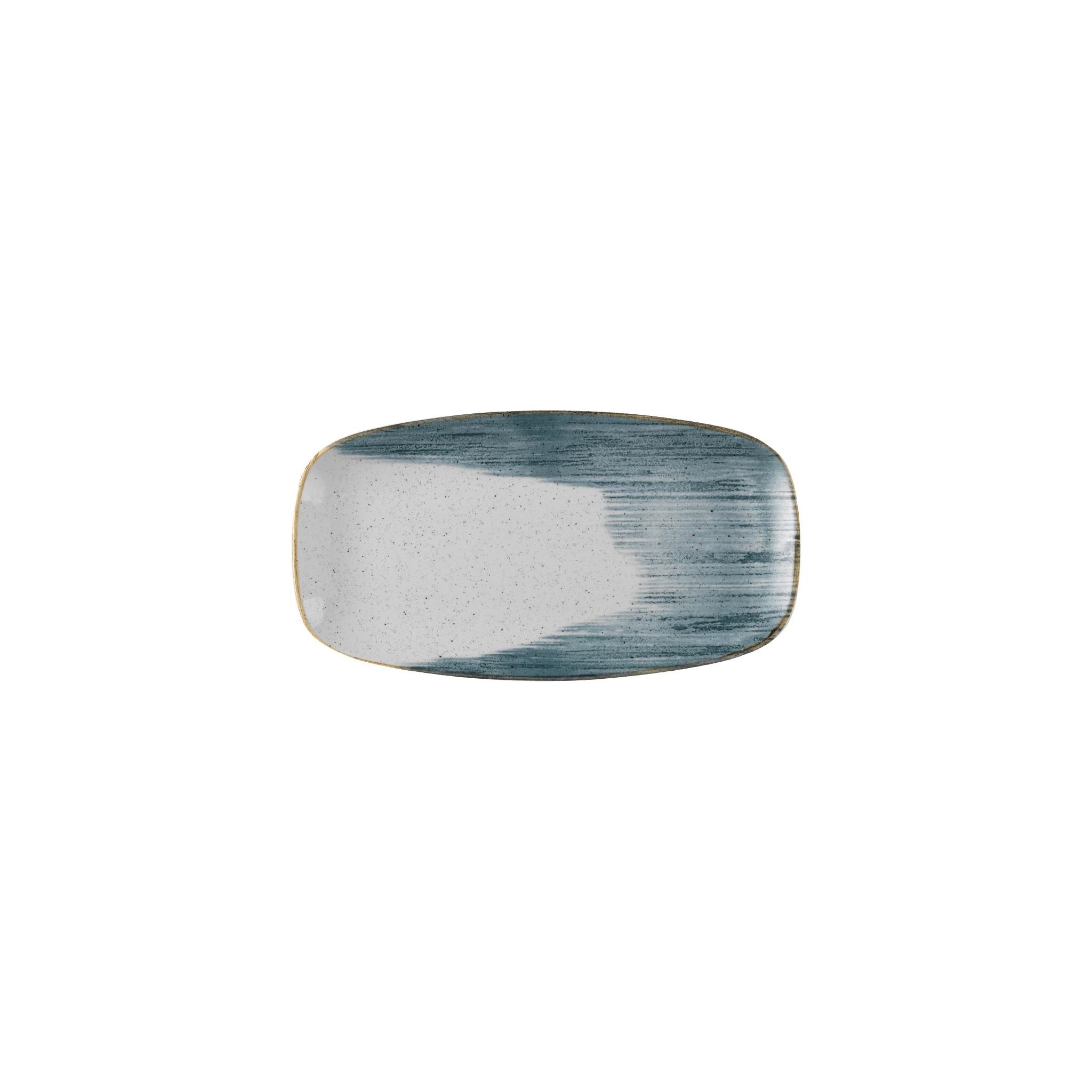 Churchill Stonecast Accents FS879 Chefs Oblong Plates Blueberry 348x189mm (Pack of 6)