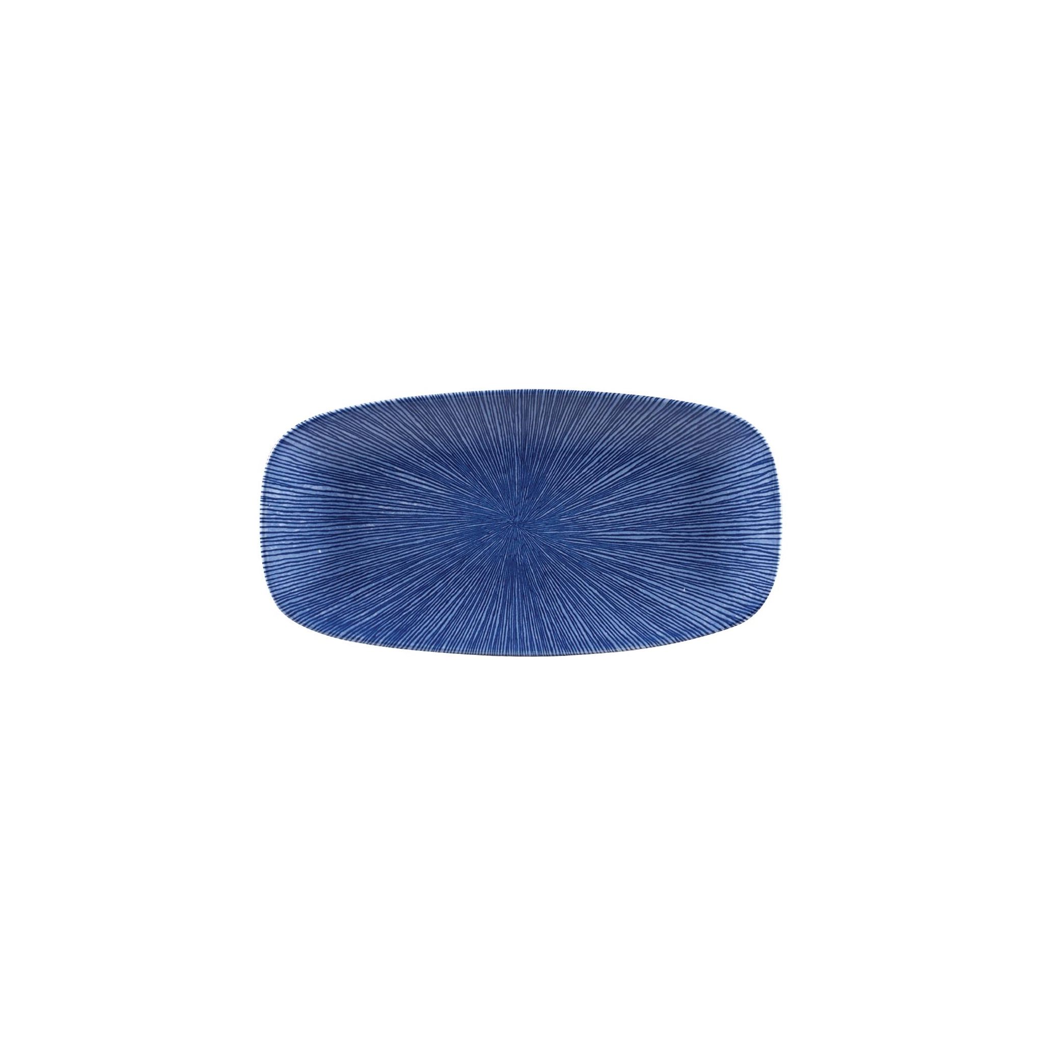 Churchill Studio Prints Agano FC111 Oblong Chefs Plates Blue 298 x 153mm (Pack of 12)