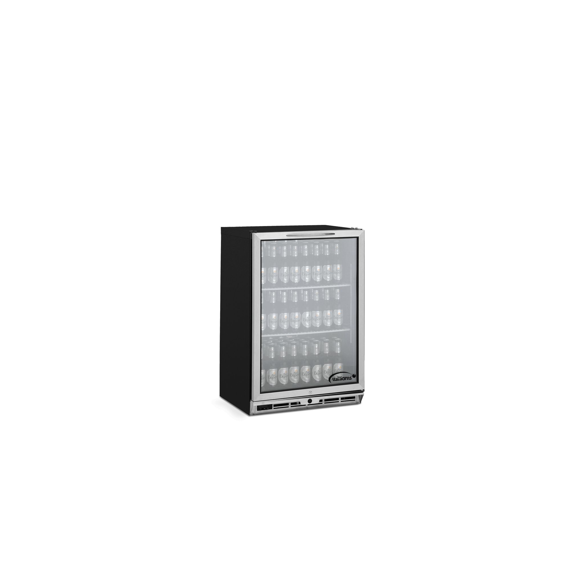 Williams BC1BS 152 Ltr Undercounter Single Glass Door Black Back Bar Bottle Cooler