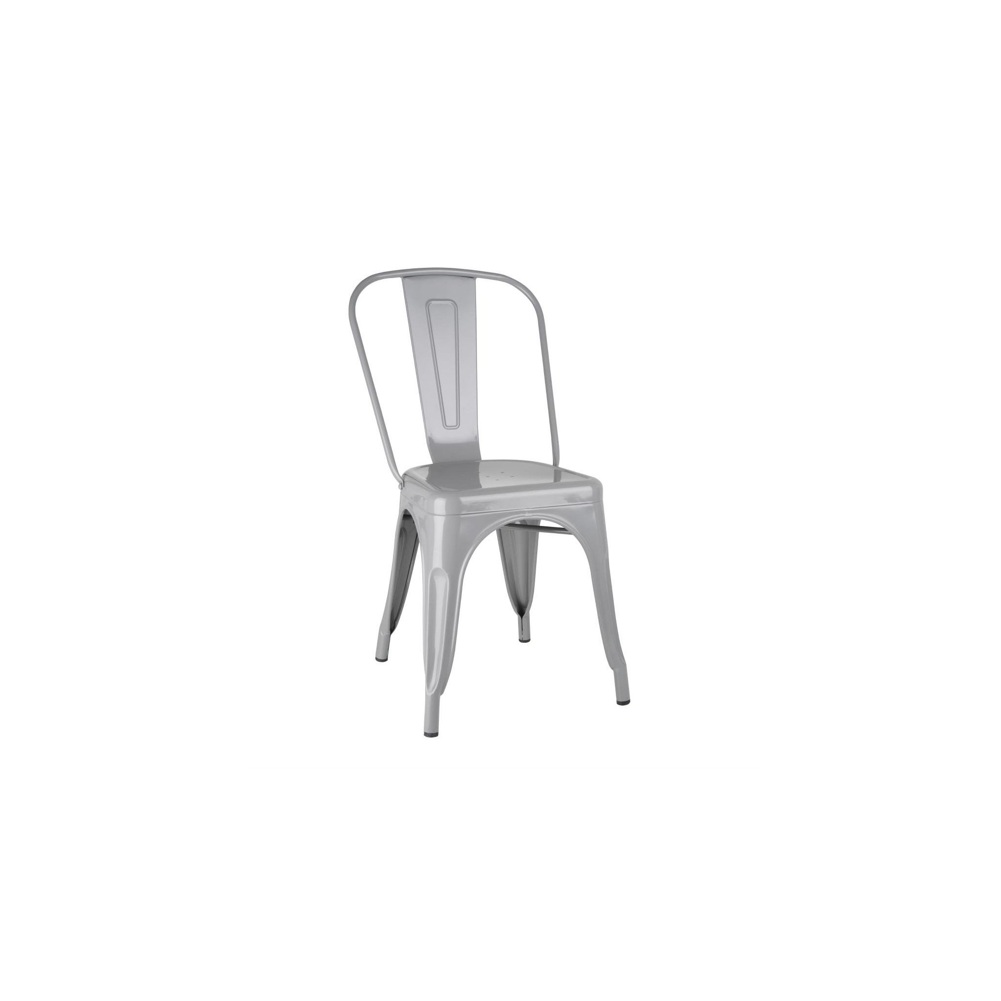 Bolero Bistro FW509 Steel Side Chairs Grey (Pack of 4)