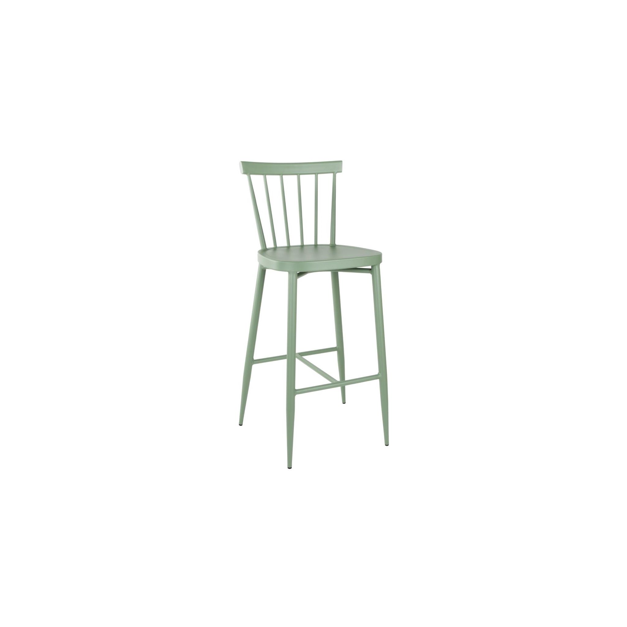Bolero Windsor DX689 Set of 2 Aluminium High Stools - Green