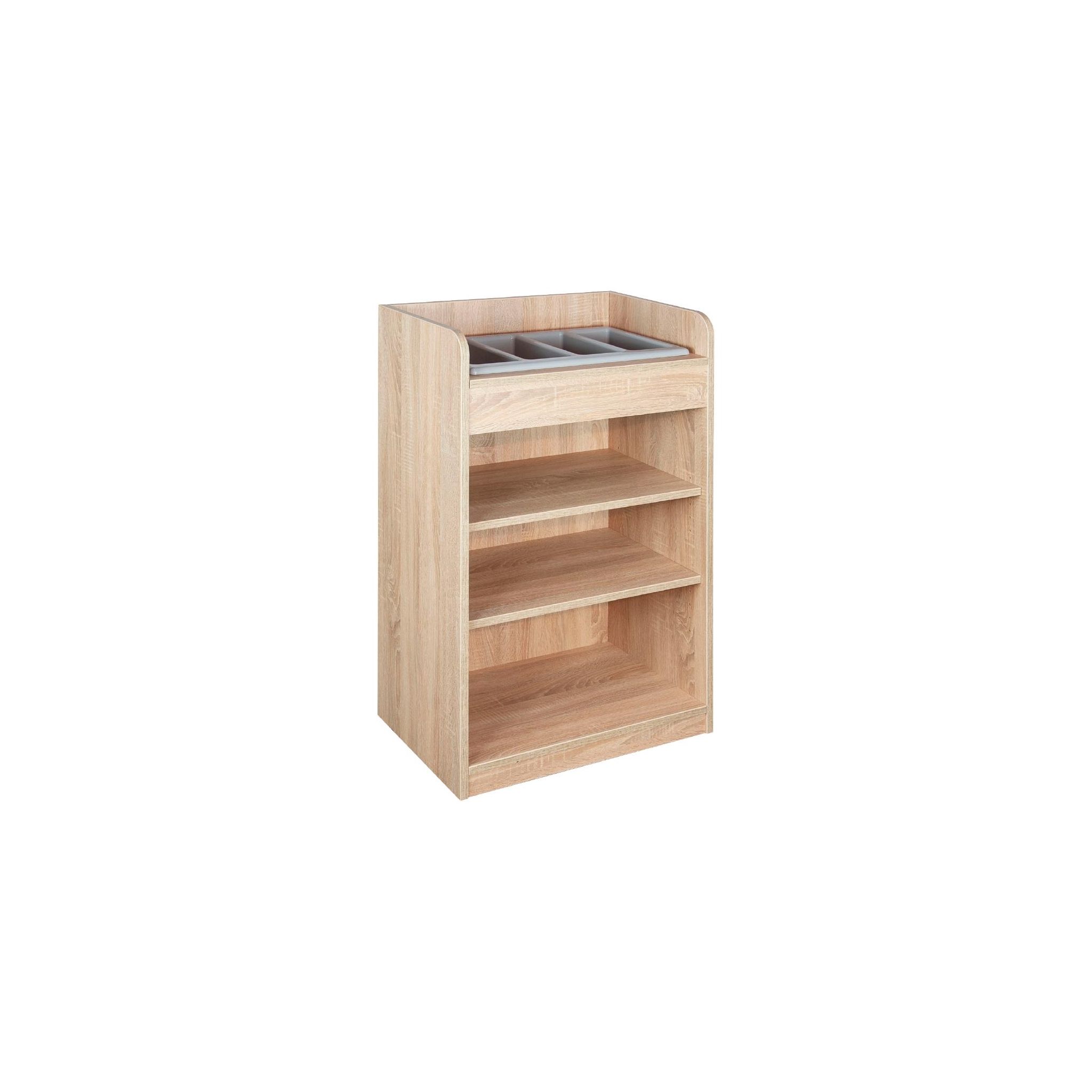 Non Branded FW540 Cutlery Stand Oak Finish