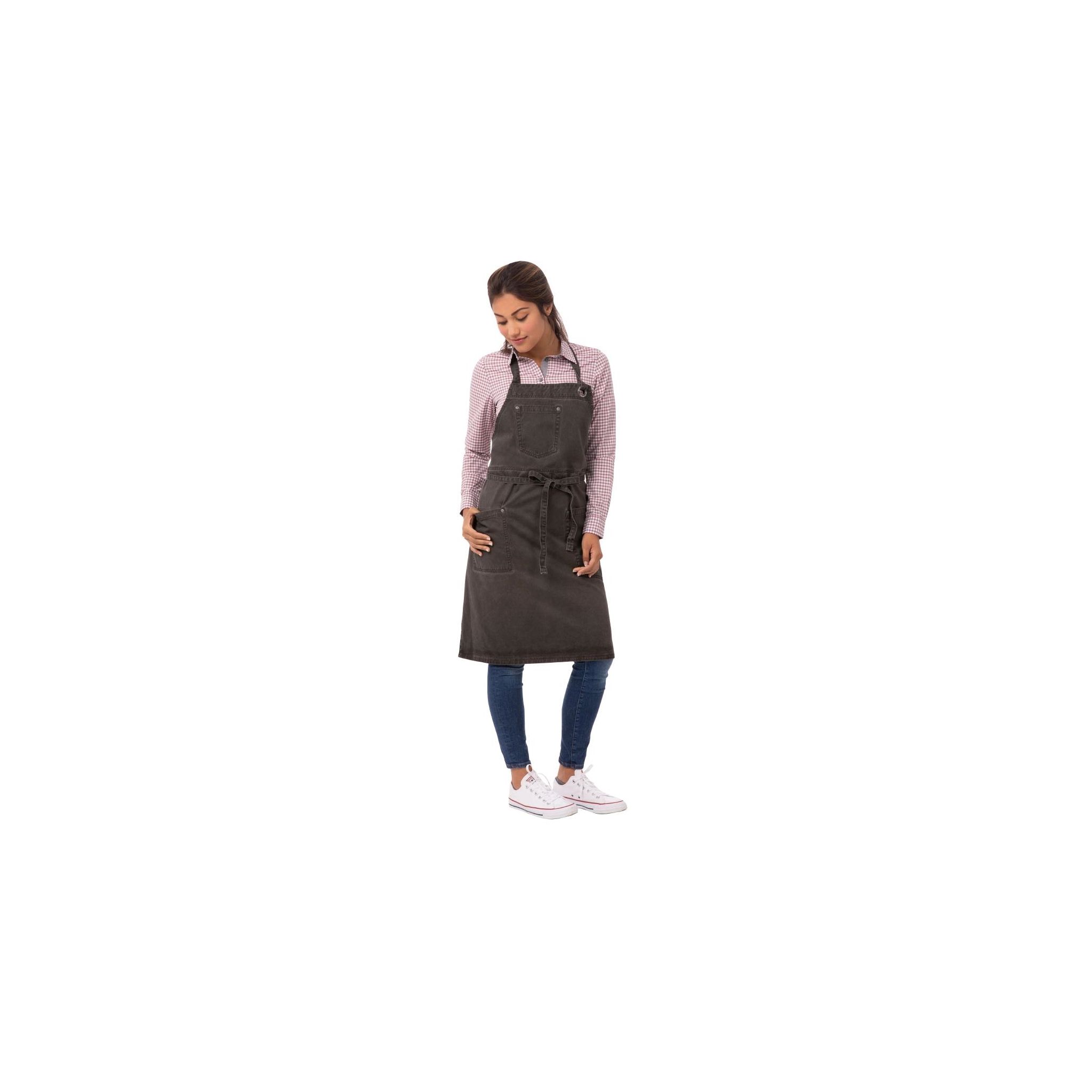 Chef Works Urban Dorset BB003 Bib Apron Pewter