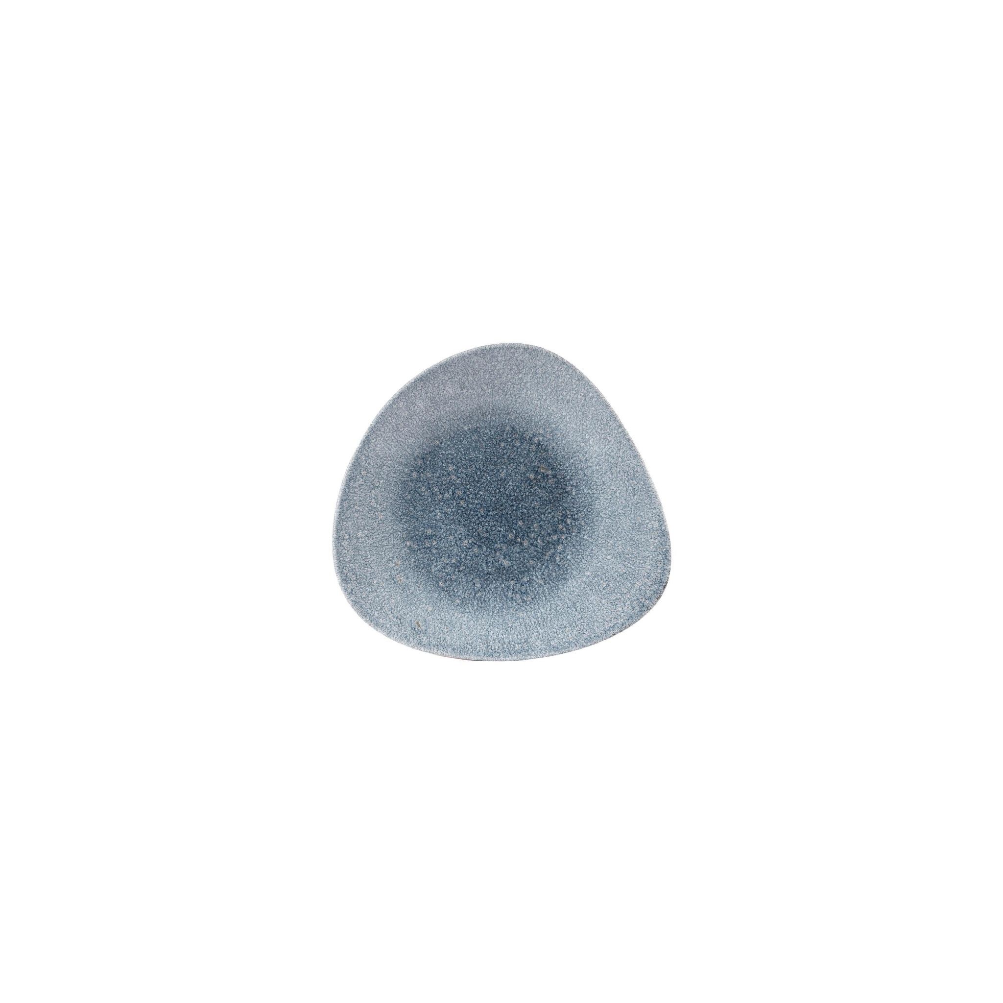 Churchill Studio Prints Raku DW413 Triangular Shallow Bowls Topaz Blue 278mm (Pack of 12)