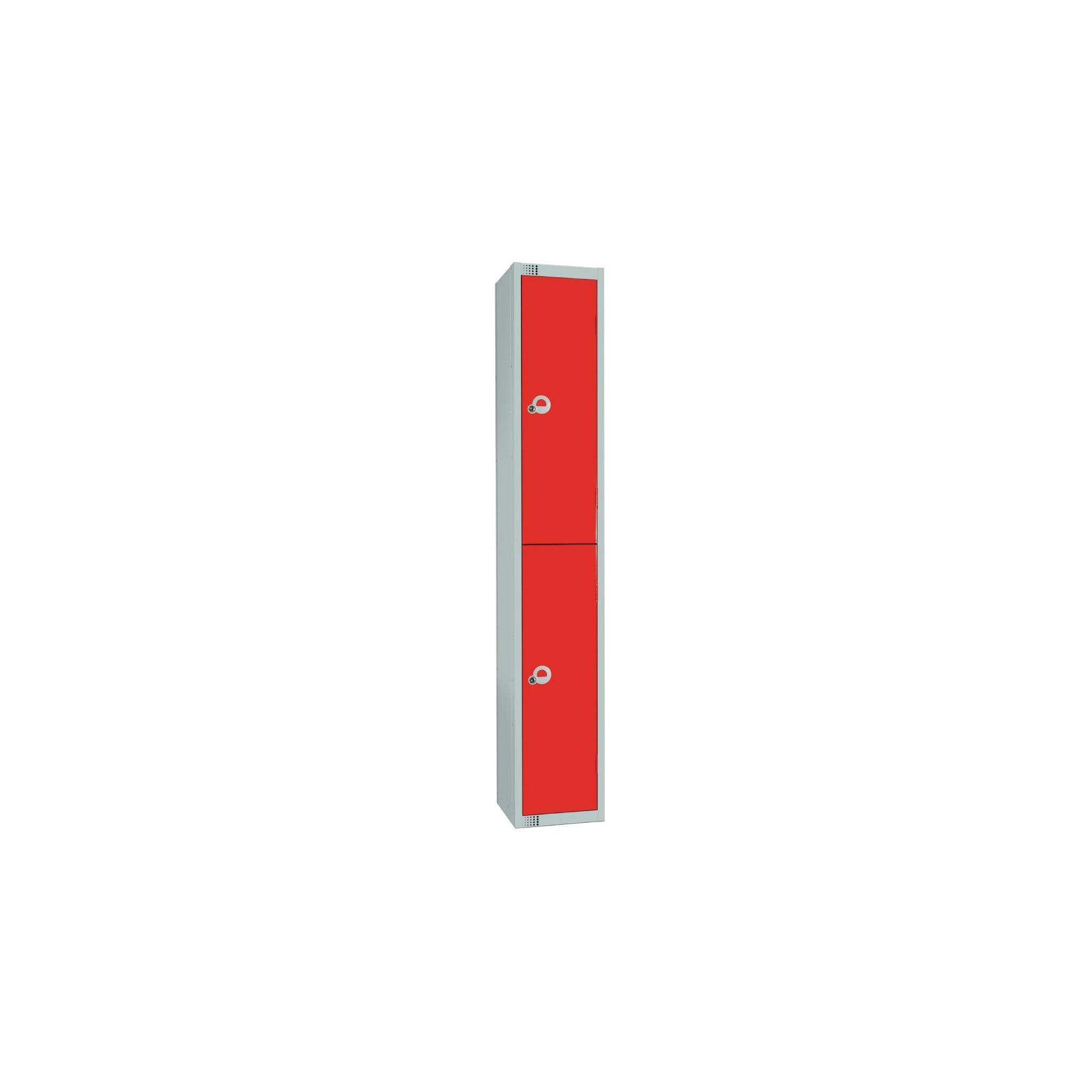 Elite Lockers W950-CN Double Door Coin Return Locker Graphite Red