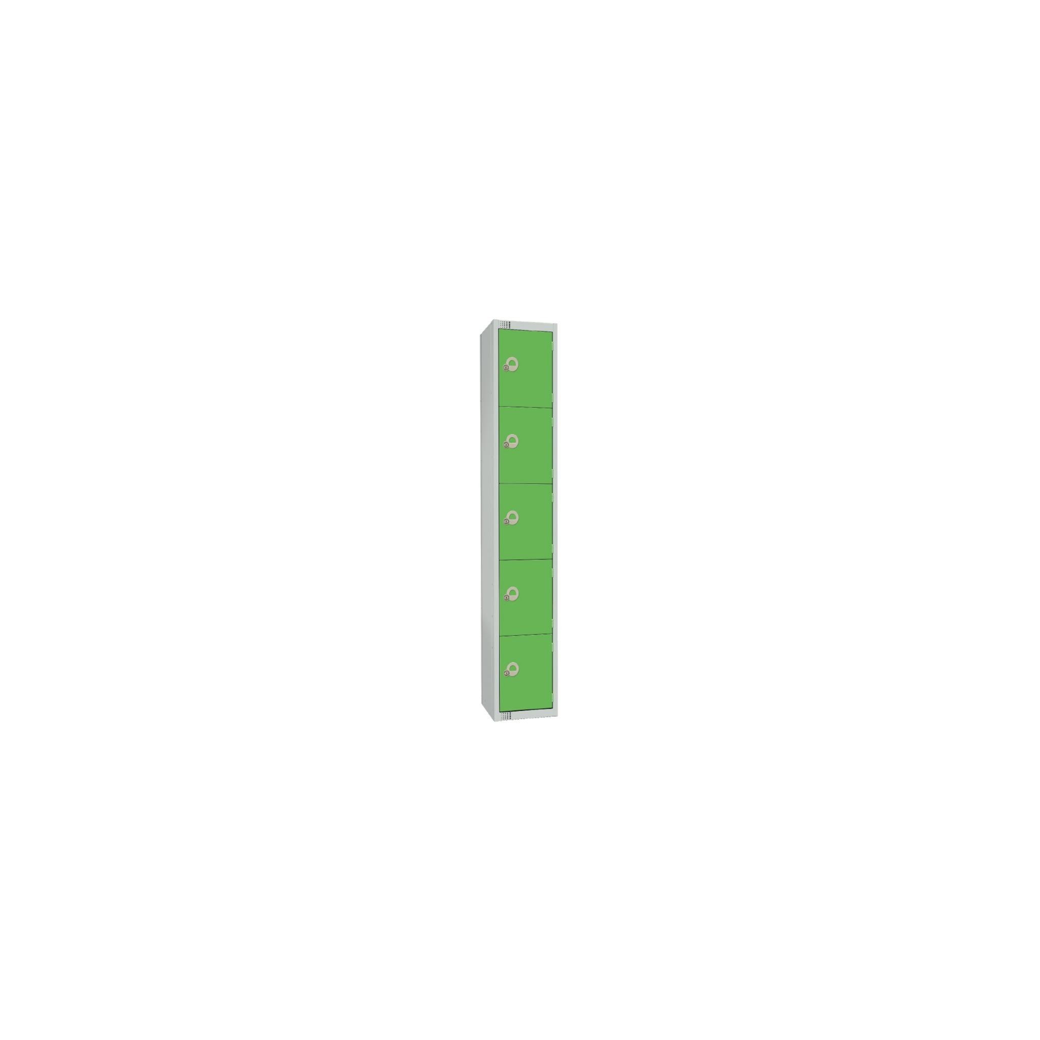 Elite Lockers CG614-CN Five Door Coin Return Locker Green