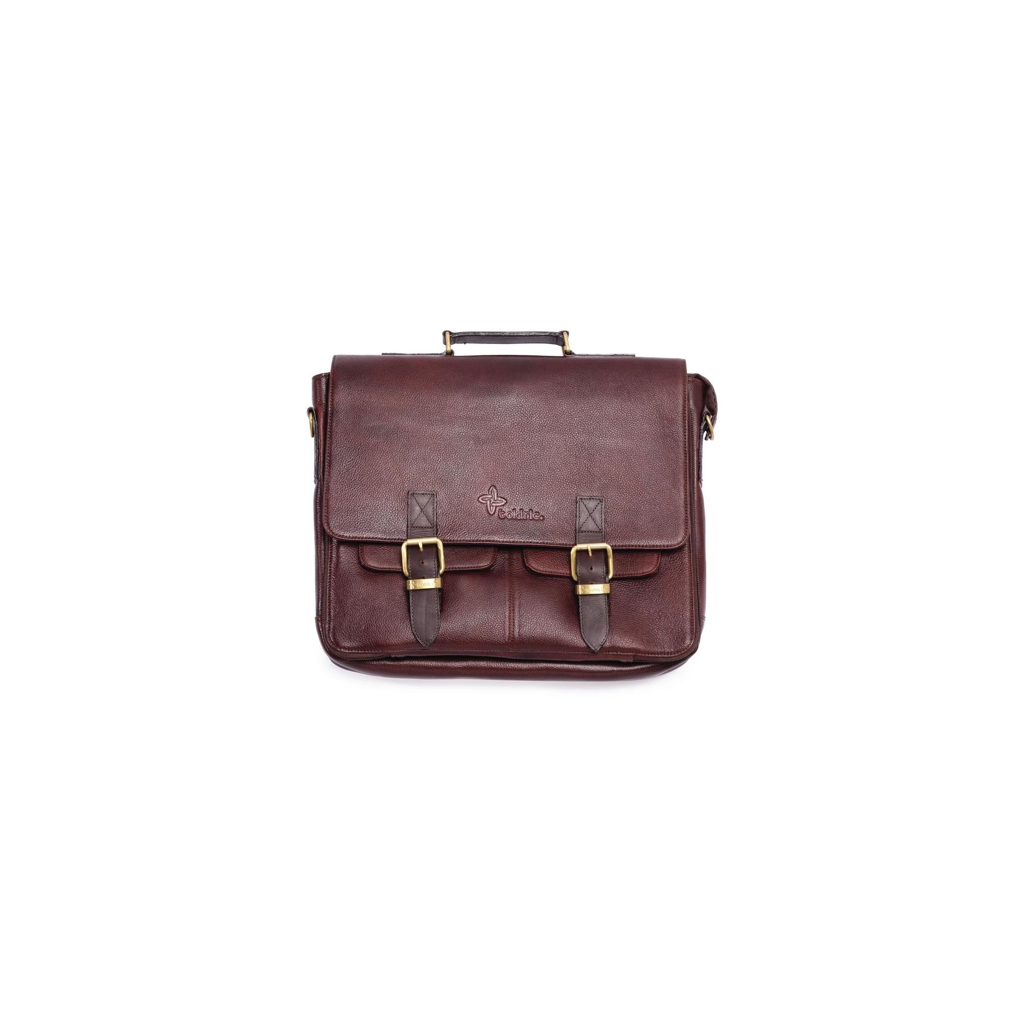 Boldric CM558 Messenger Leather Knife Bag Brown 10 Slots