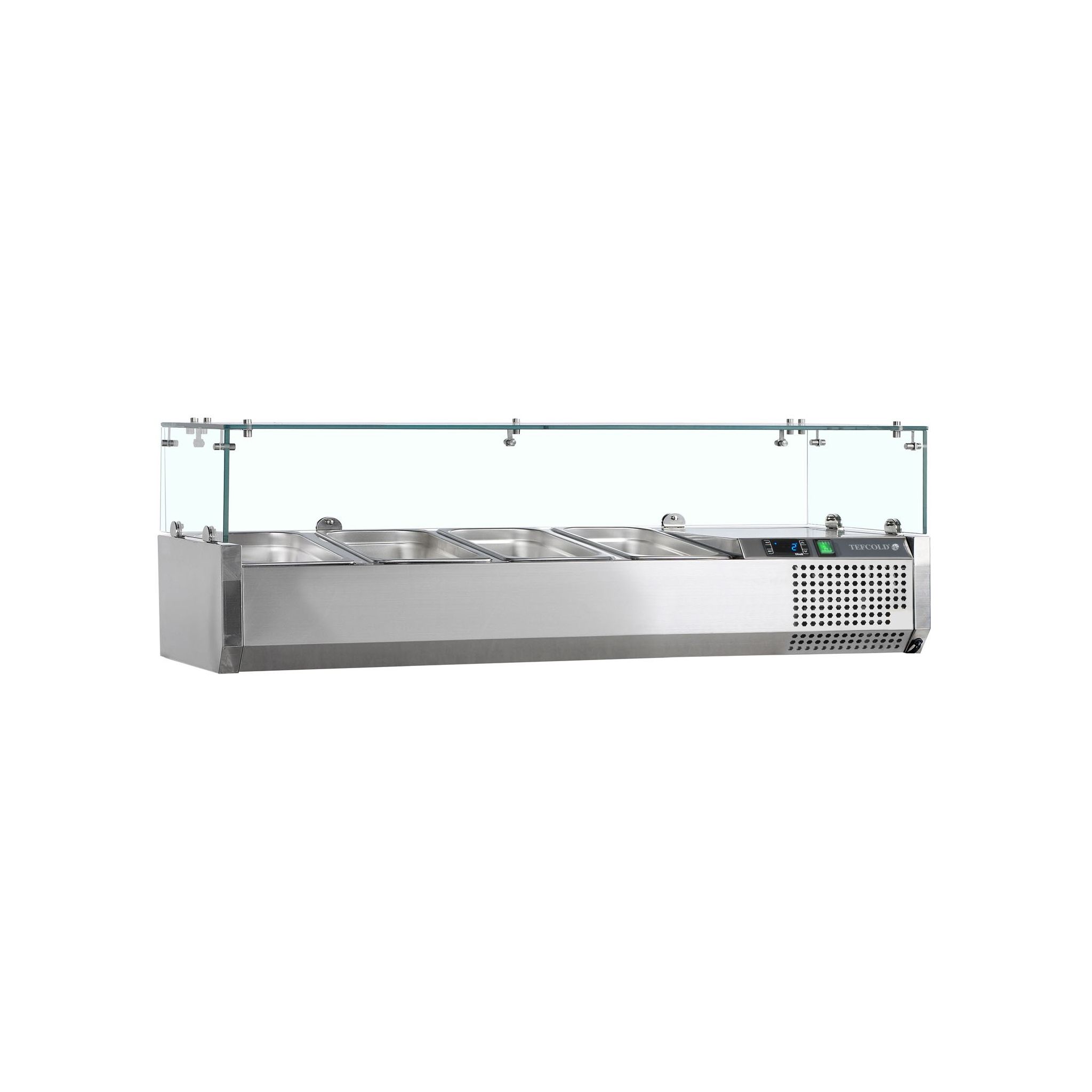 Tefcold GVC33-120 5 x 1/4GN Refrigerated Countertop Food Prep Display Topping Unit