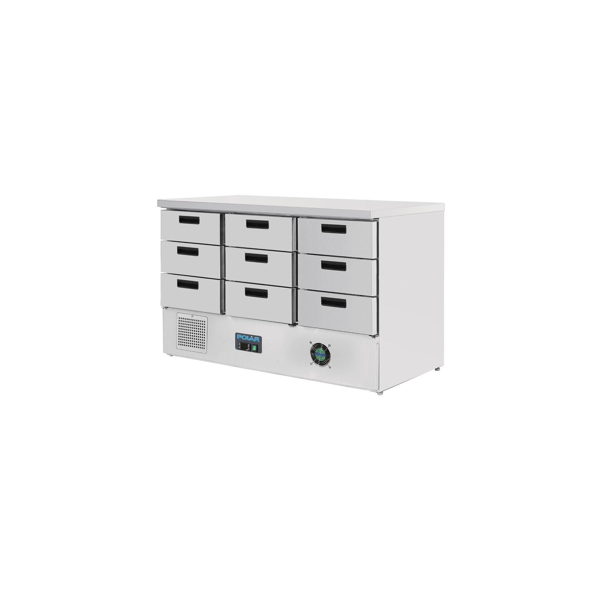 Polar G-Series FA441 Medium Duty 368 Ltr 9 Drawer Stainless Steel Refrigerated Prep Counter