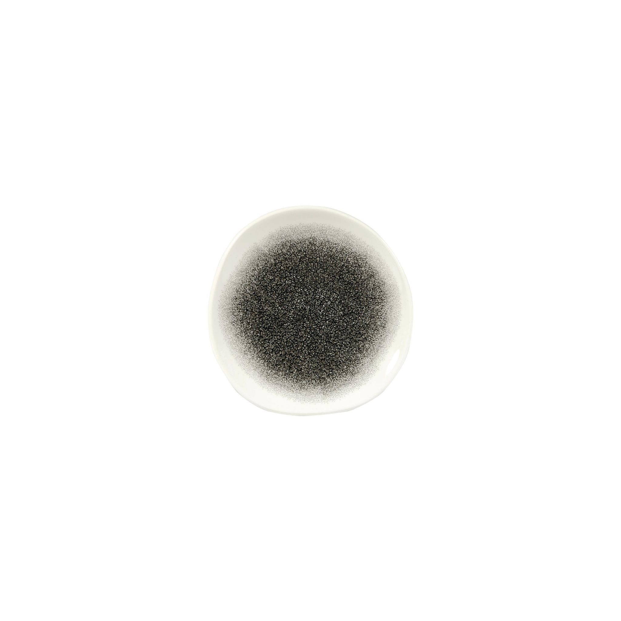 Churchill Studio Prints Raku DY217 Round Trace Plates Quartz Black 186mm (Pack of 12)