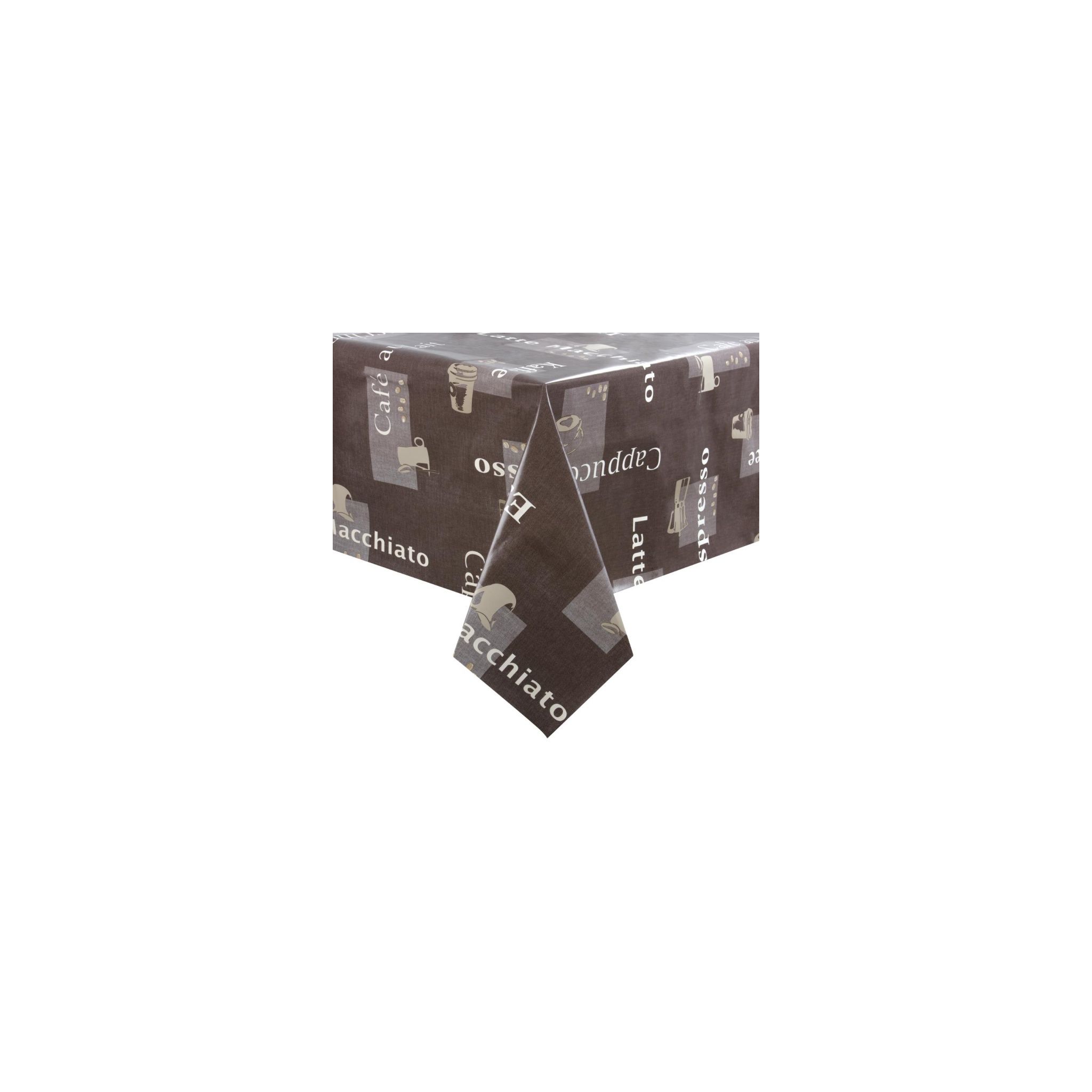 Non Branded B392 PVC Wipe Clean Cappuccino Table Cloth 35 x 35in