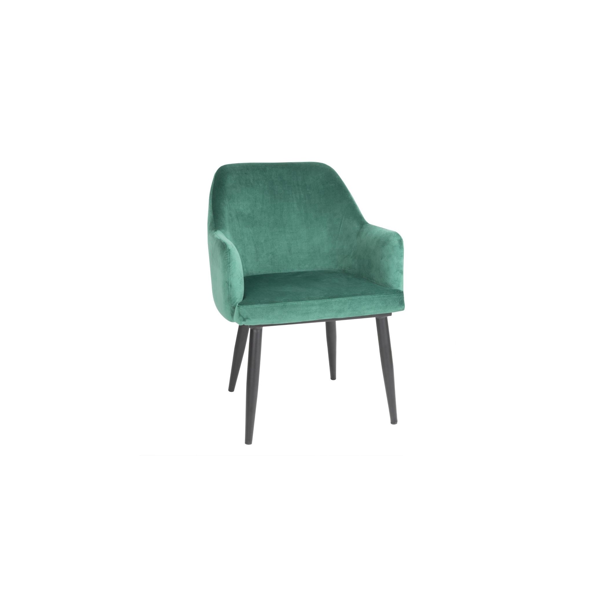 Bolero FX070 Lia Velvet Set of 2 Chairs - Dark Green