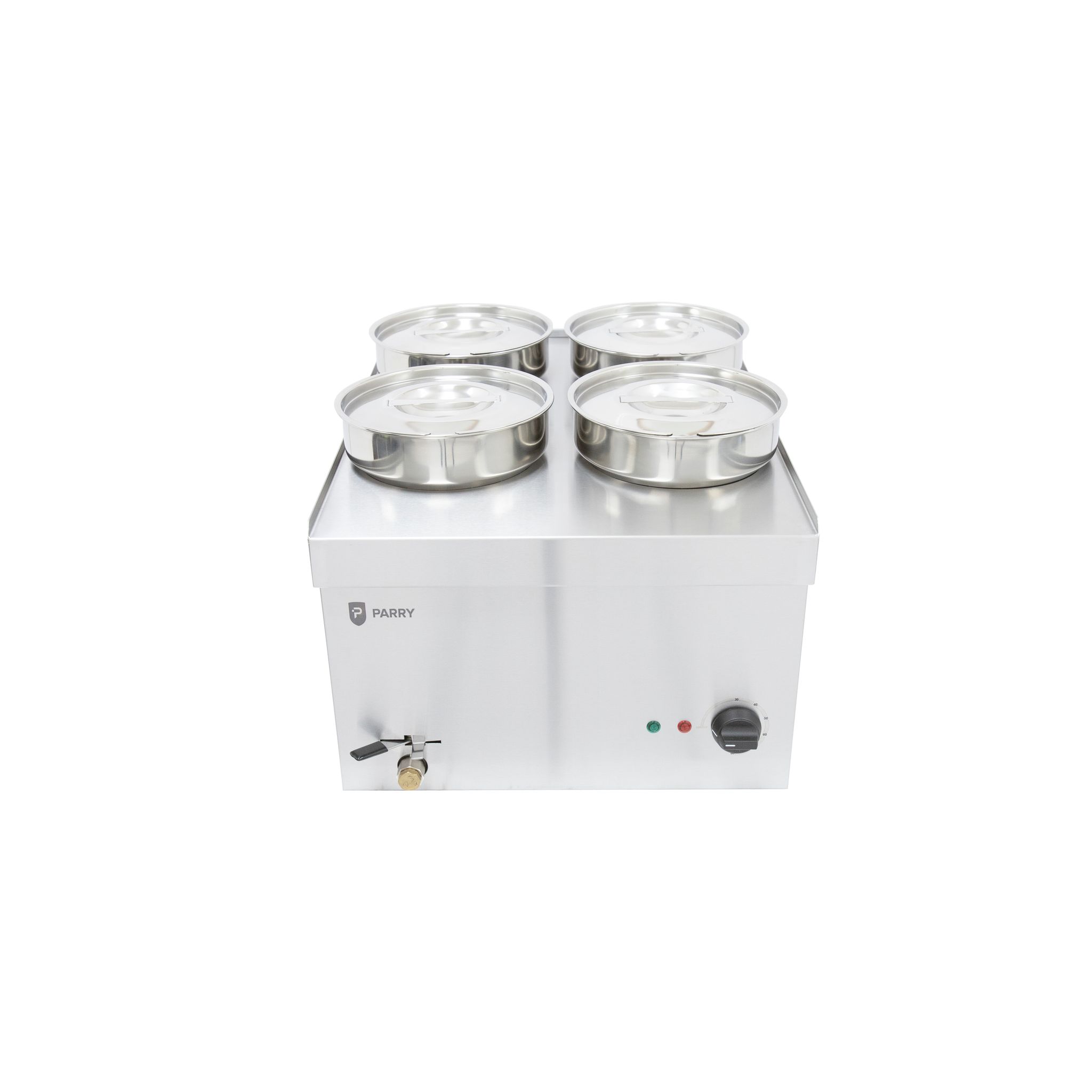 Parry NPWB4 4 x Round Pot Electric Countertop Wet Heat Bain Marie